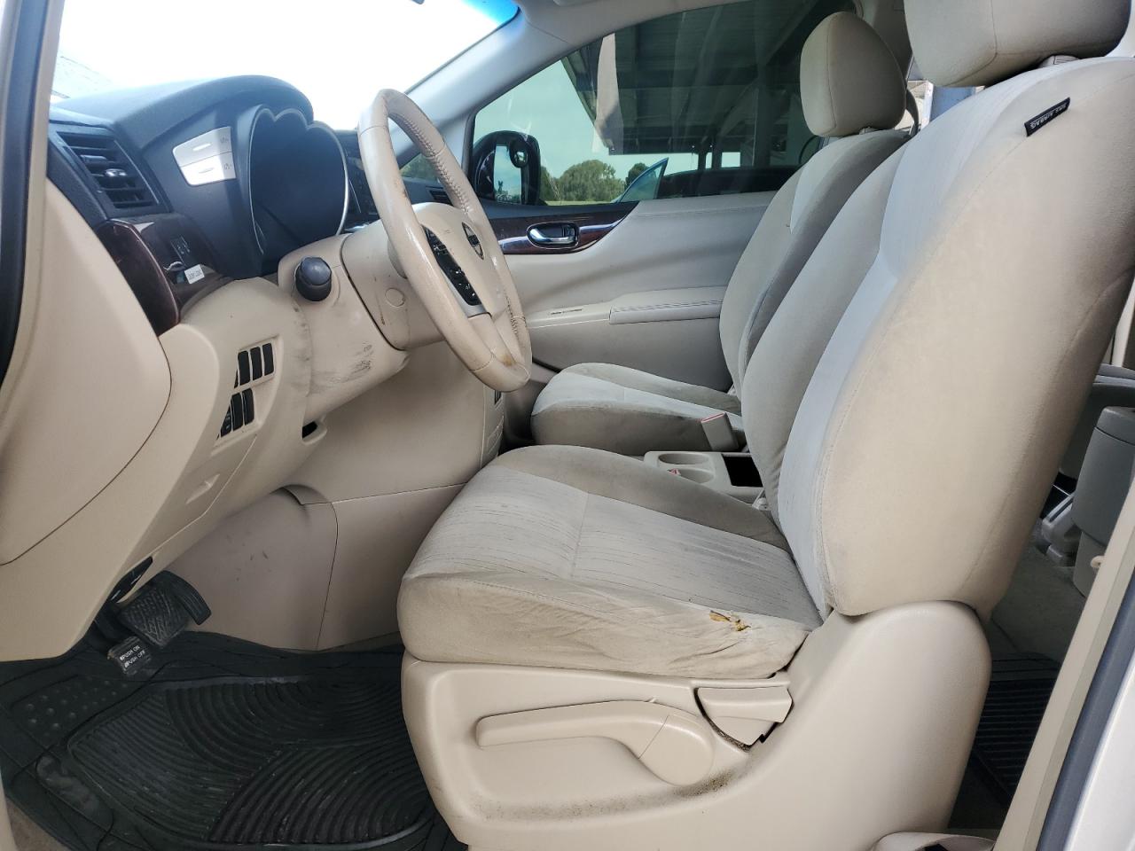 2011 Nissan Quest S/sv/sl/le Silver vin: JN8AE2KP9B9012002 Damage: Left Front Seat, Worn, Replacement Required