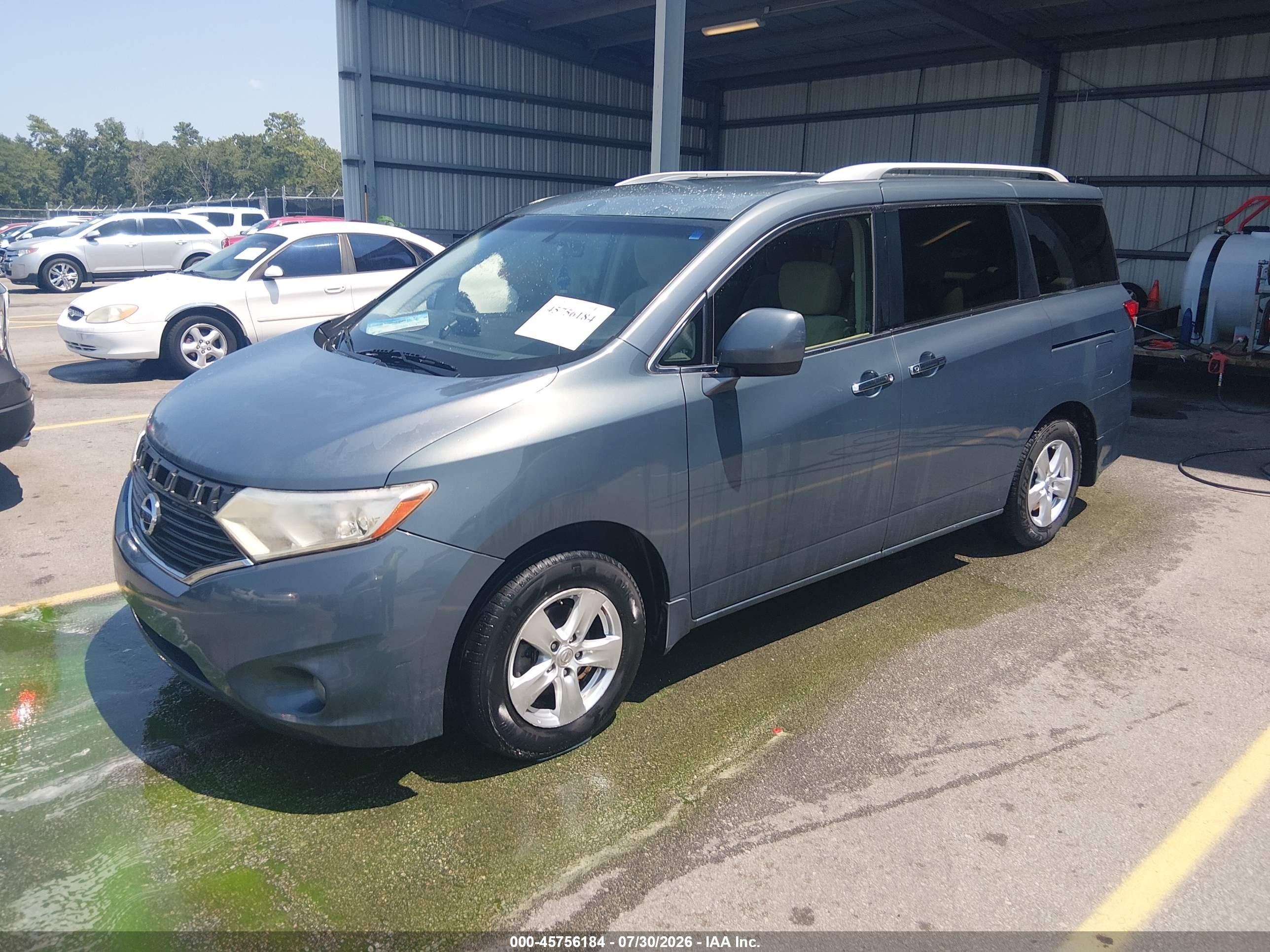2011 Nissan Quest Sv Gray vin: JN8AE2KP9B9012887