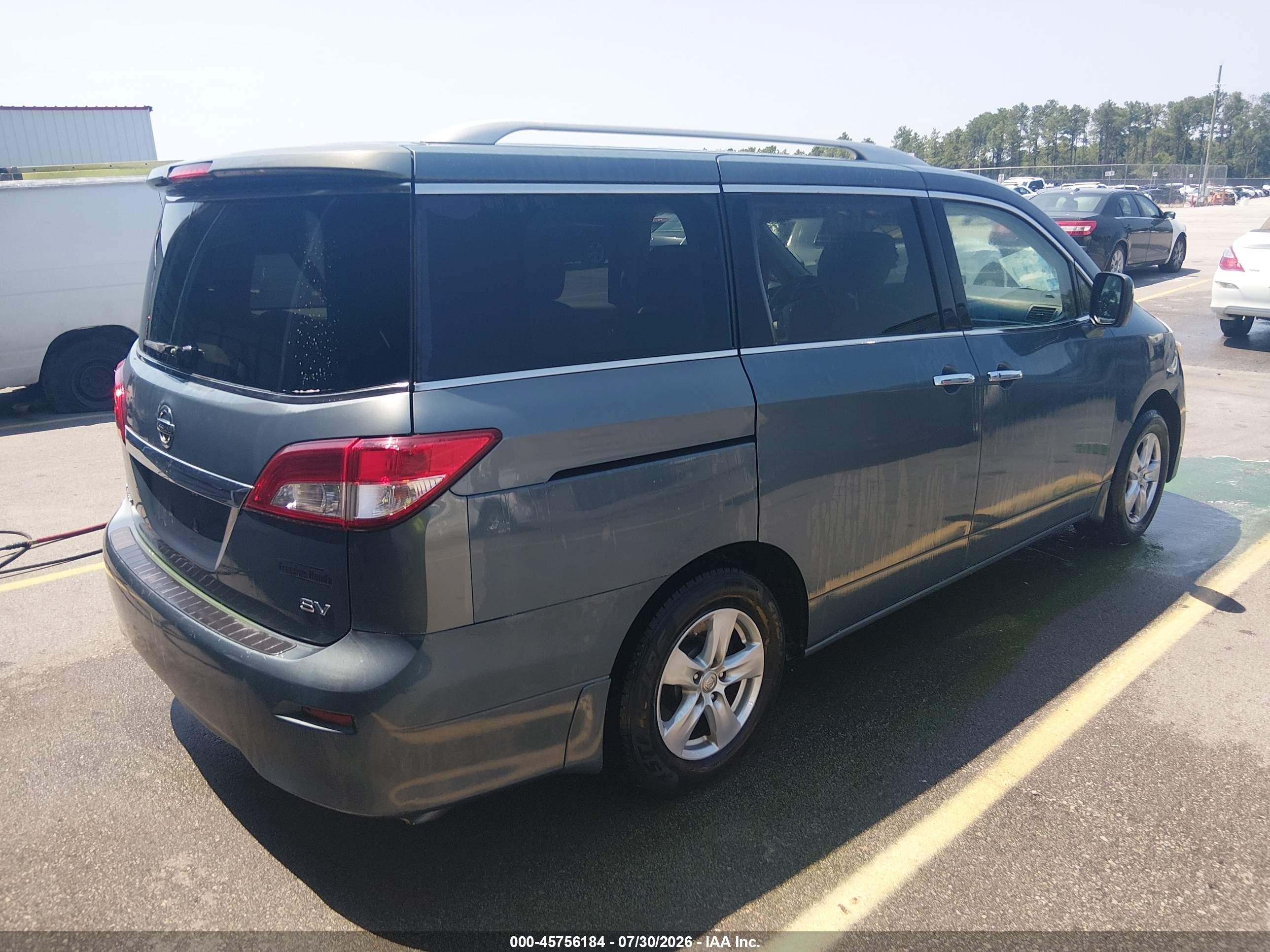 2011 Nissan Quest Sv Gray vin: JN8AE2KP9B9012887