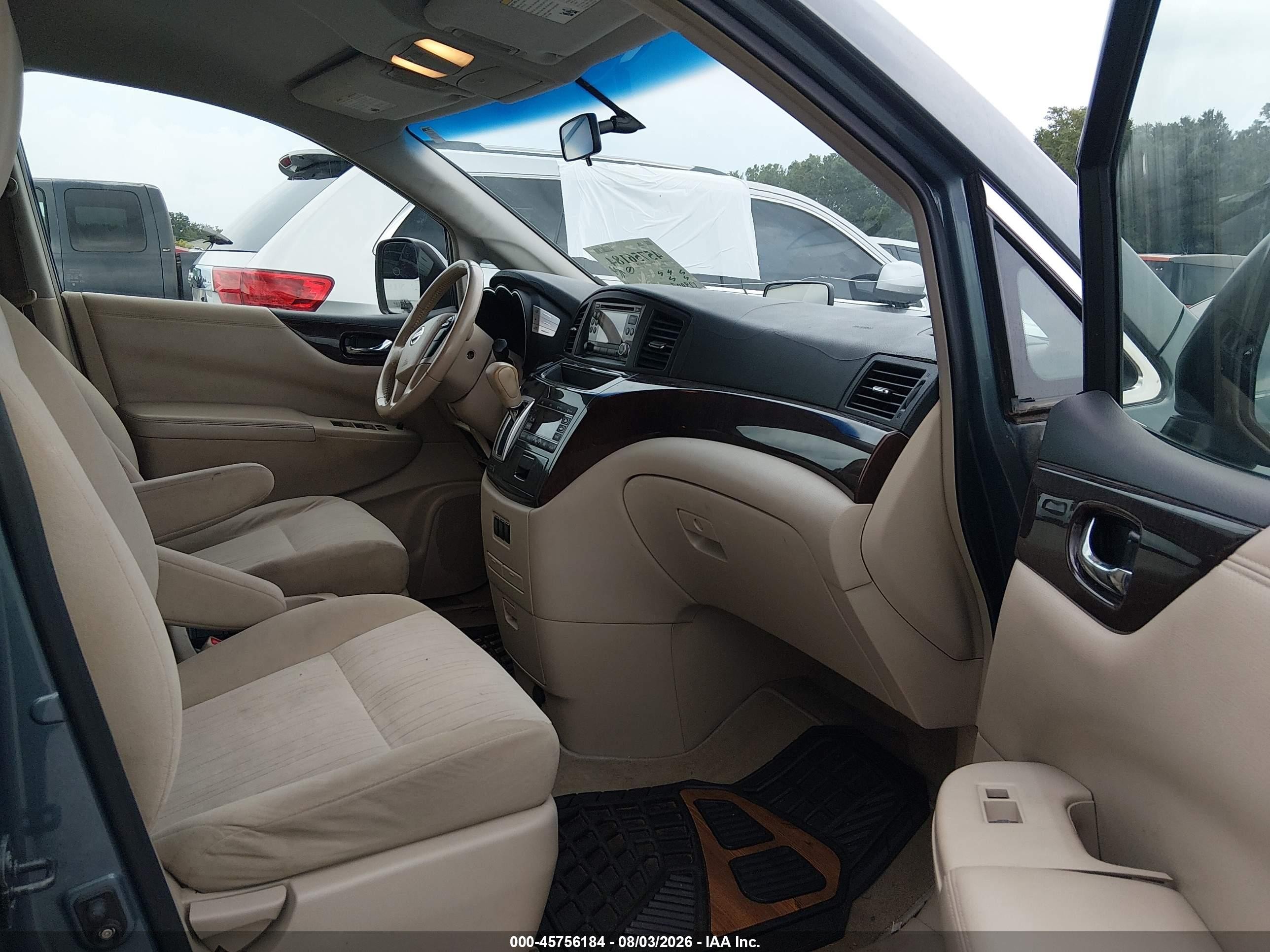 2011 Nissan Quest Sv Gray vin: JN8AE2KP9B9012887