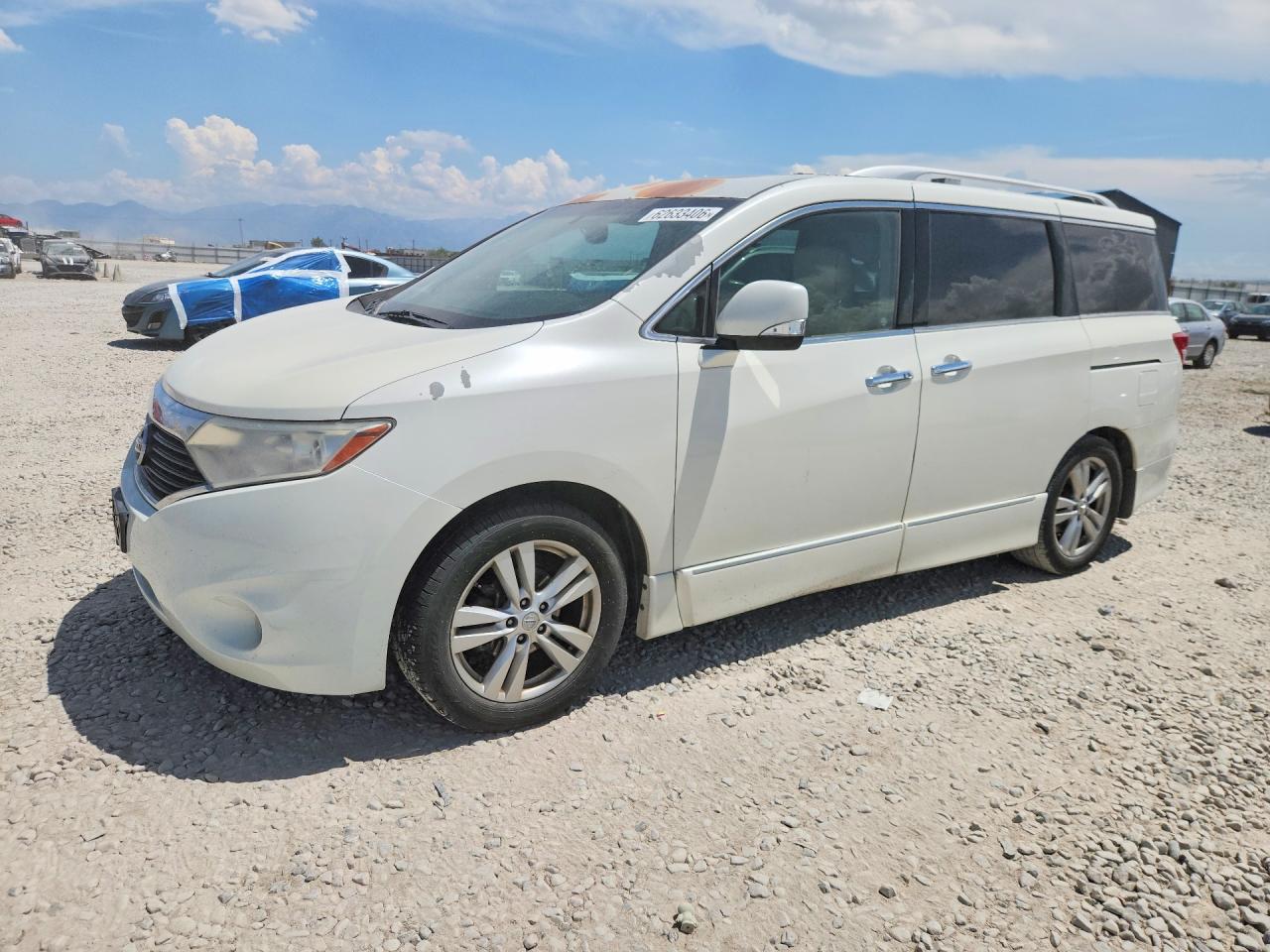2012 Nissan Quest 3.5 S White vin: JN8AE2KP9C9033627