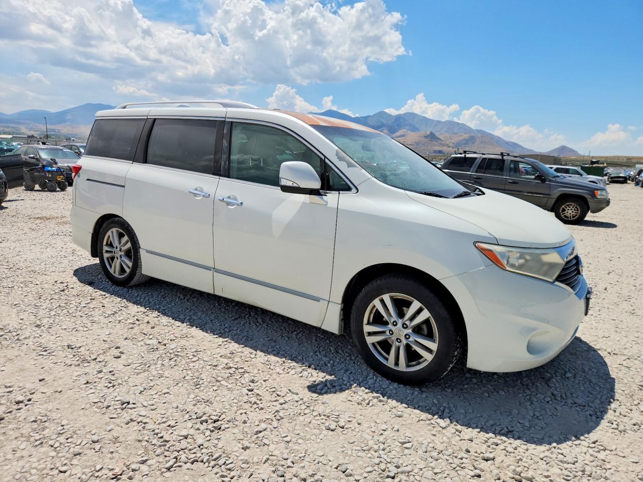 2012 Nissan Quest 3.5 S White vin: JN8AE2KP9C9033627