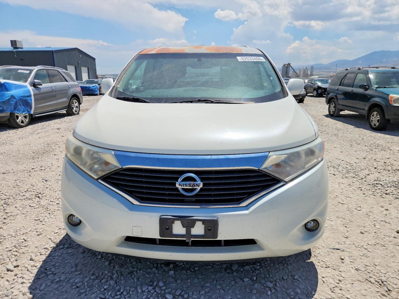 2012 Nissan Quest 3.5 S White vin: JN8AE2KP9C9033627