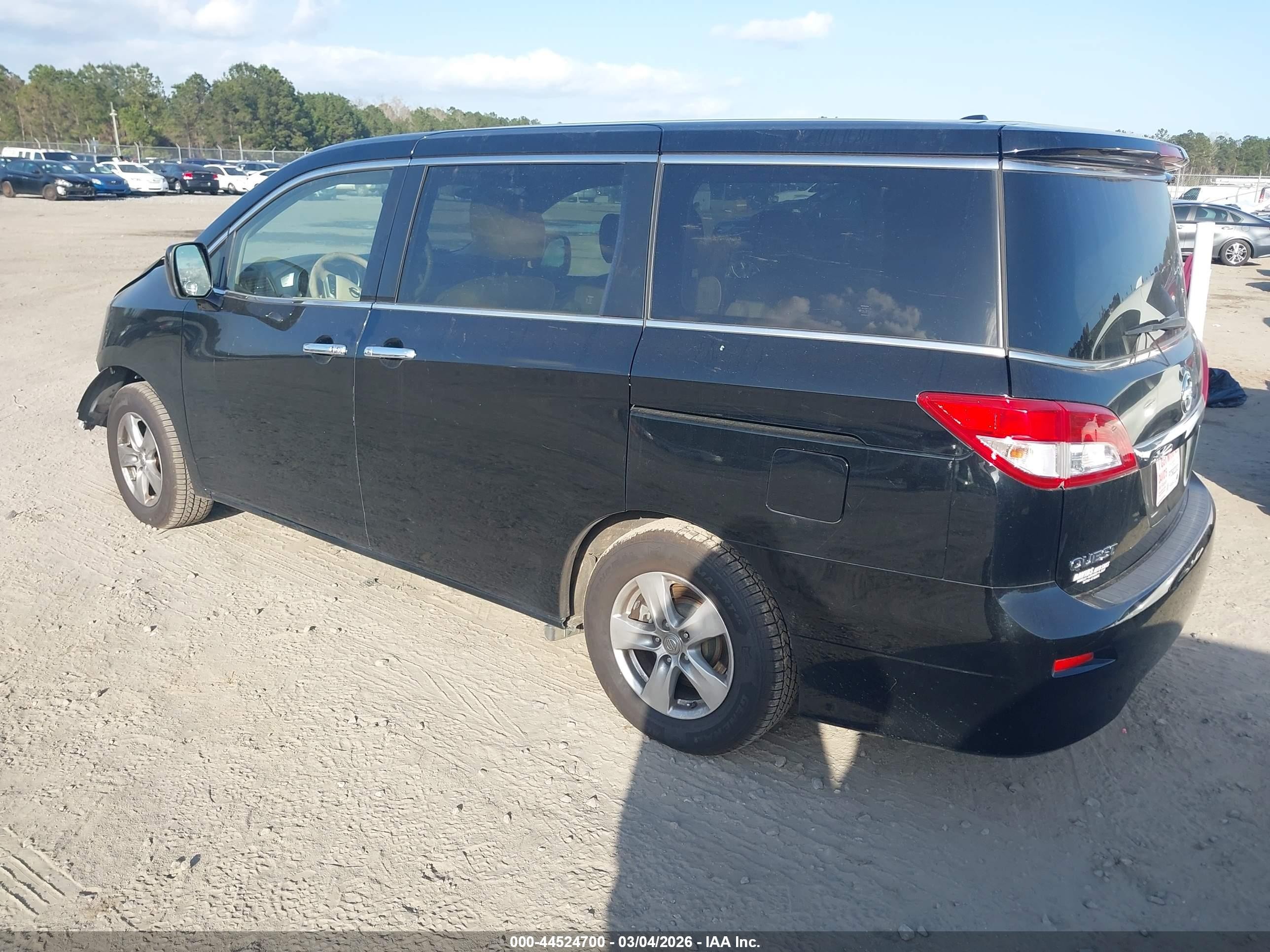2012 Nissan Quest Sv Black vin: JN8AE2KP9C9036270