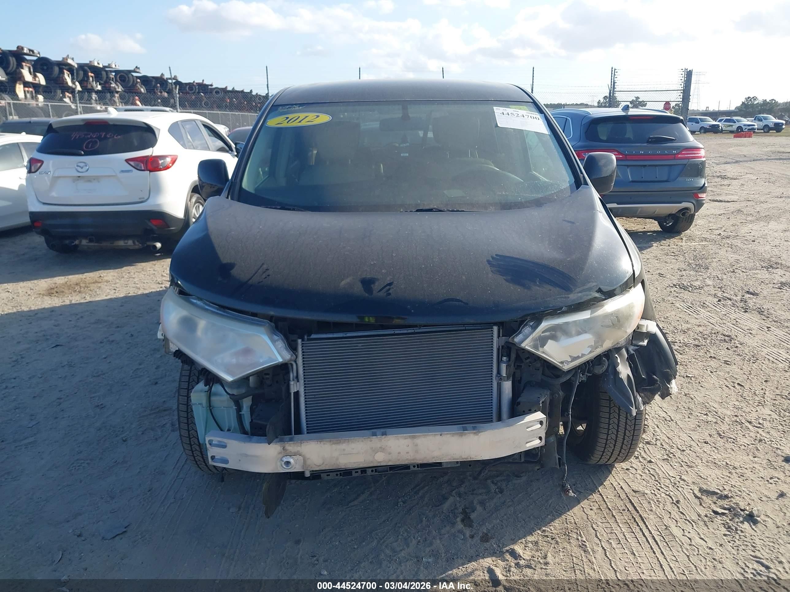 2012 Nissan Quest Sv Black vin: JN8AE2KP9C9036270