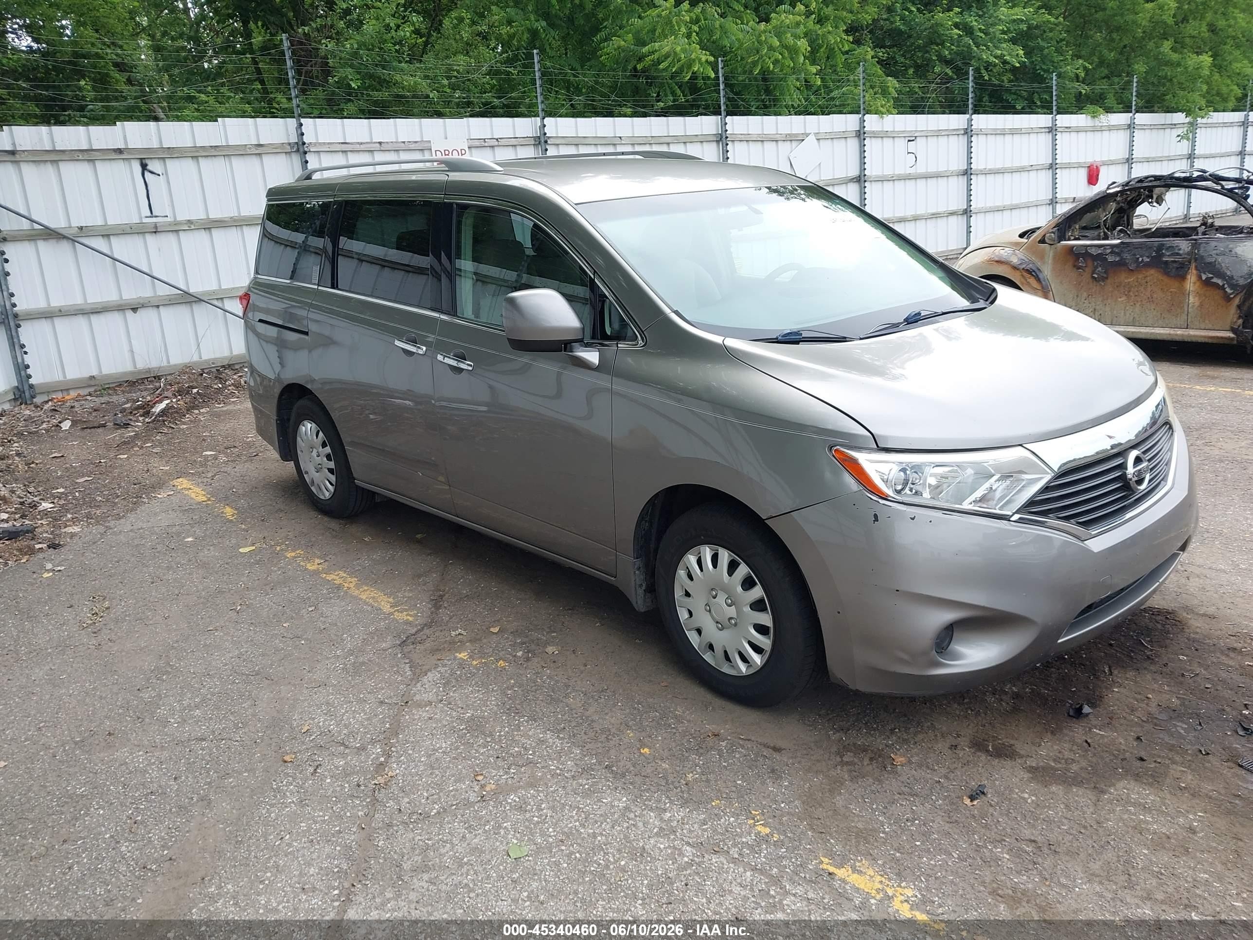 2012 Nissan Quest S Silver vin: JN8AE2KP9C9038696