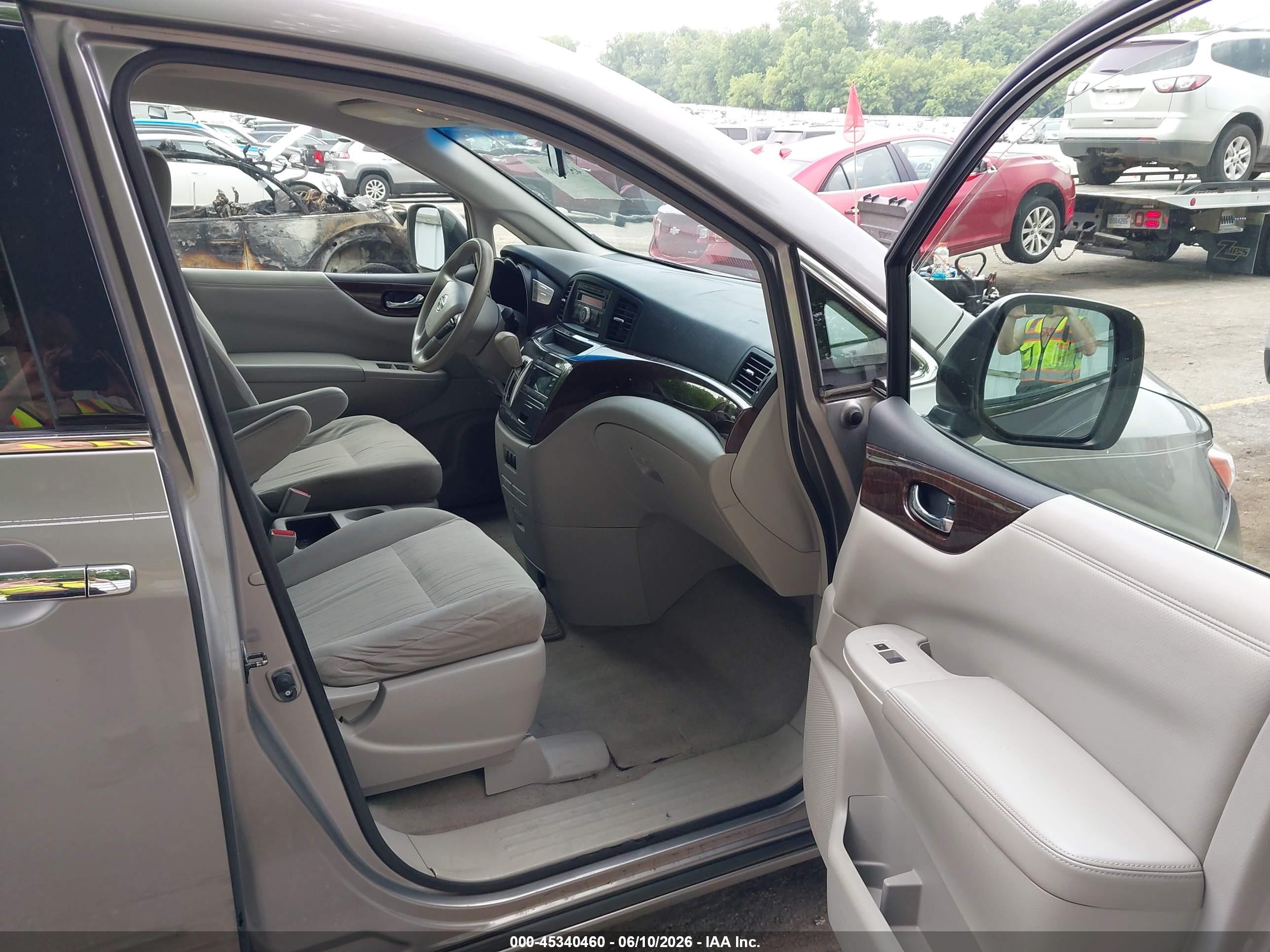 2012 Nissan Quest S Silver vin: JN8AE2KP9C9038696