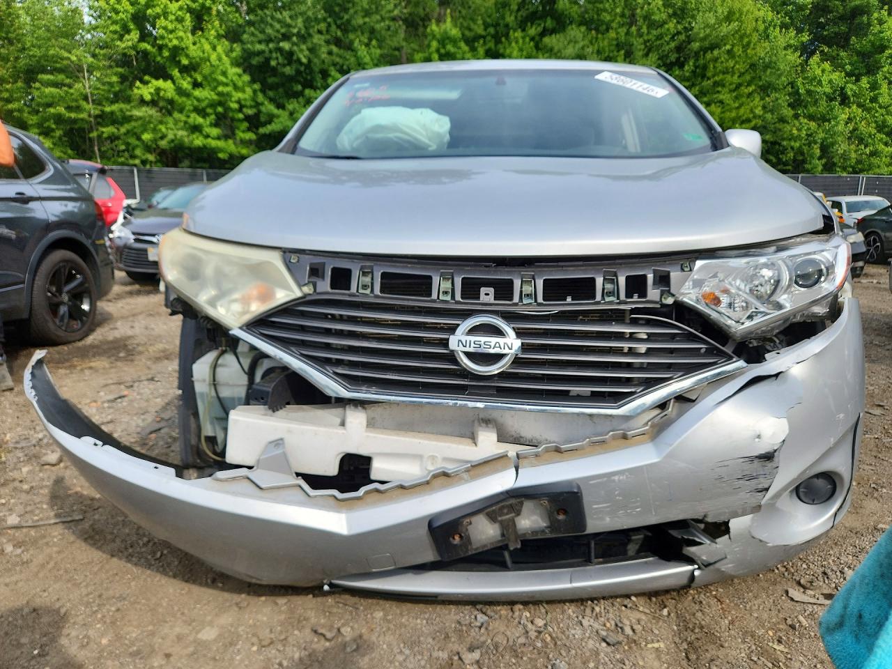 2012 Nissan Quest 3.5 S Silver vin: JN8AE2KP9C9040349