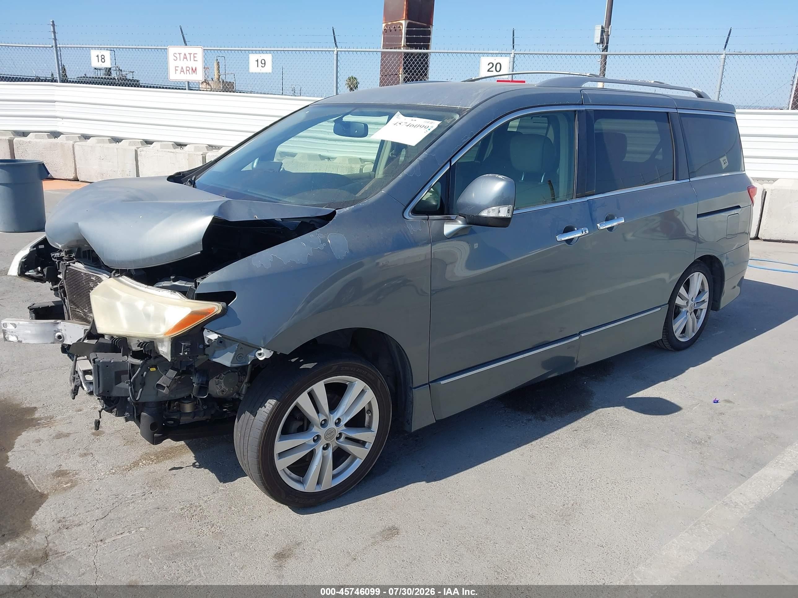 2012 Nissan Quest Le Blue vin: JN8AE2KP9C9044790