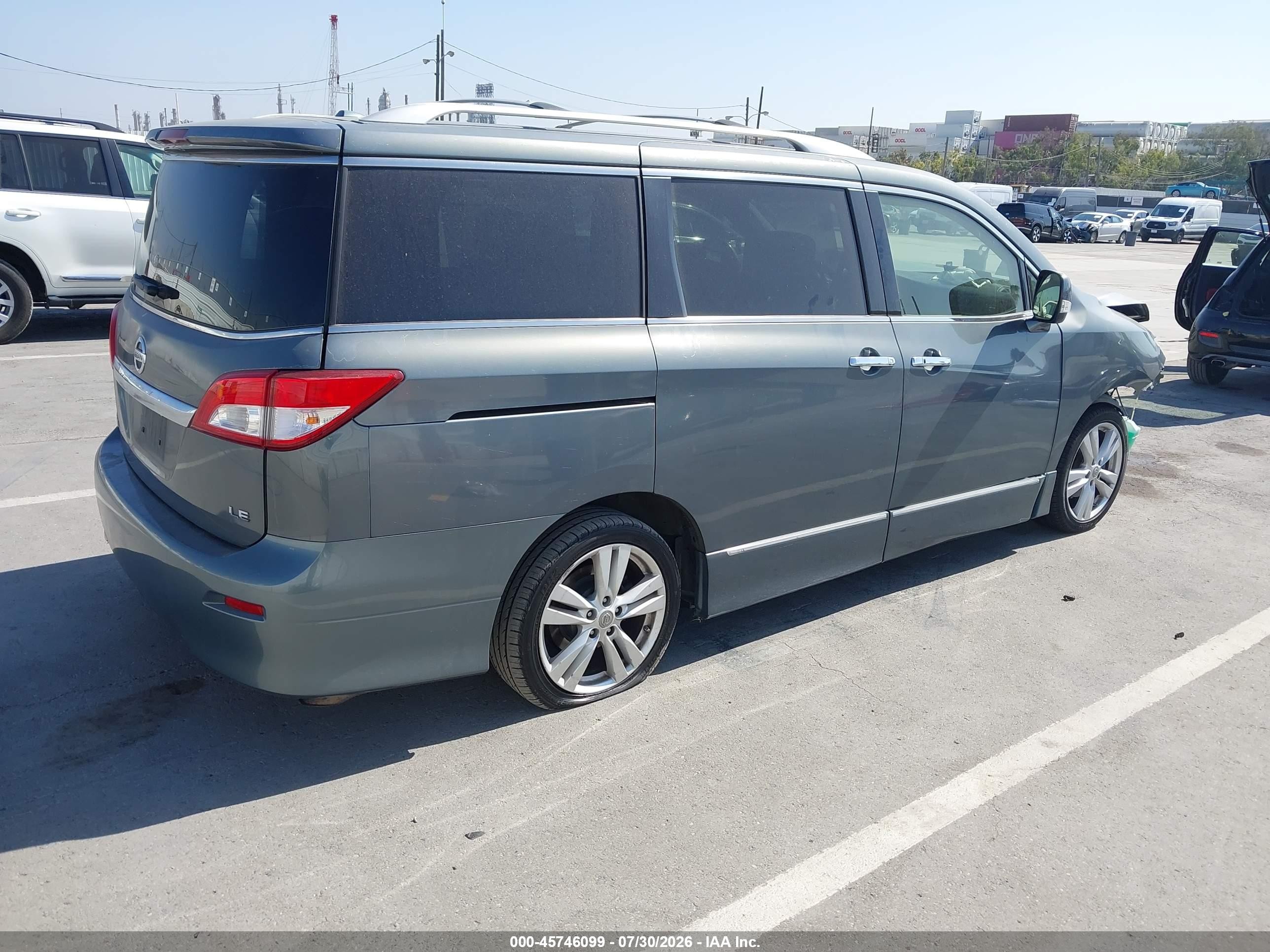 2012 Nissan Quest Le Blue vin: JN8AE2KP9C9044790