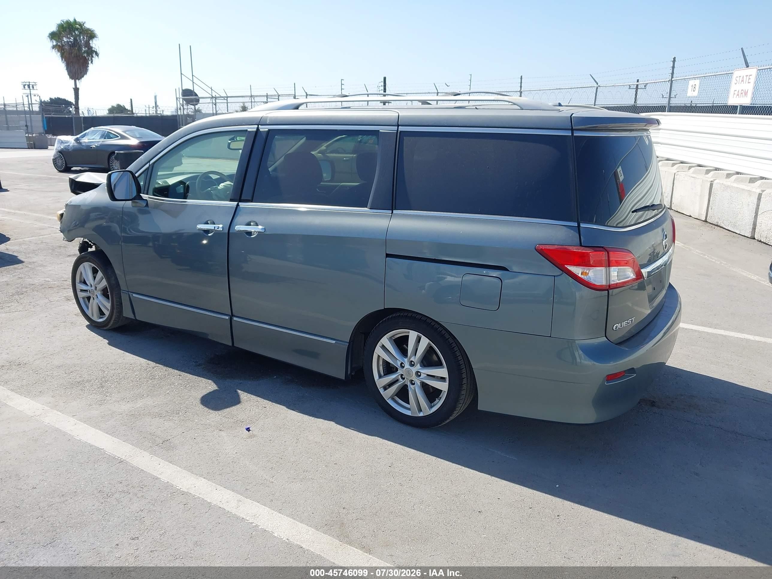 2012 Nissan Quest Le Blue vin: JN8AE2KP9C9044790