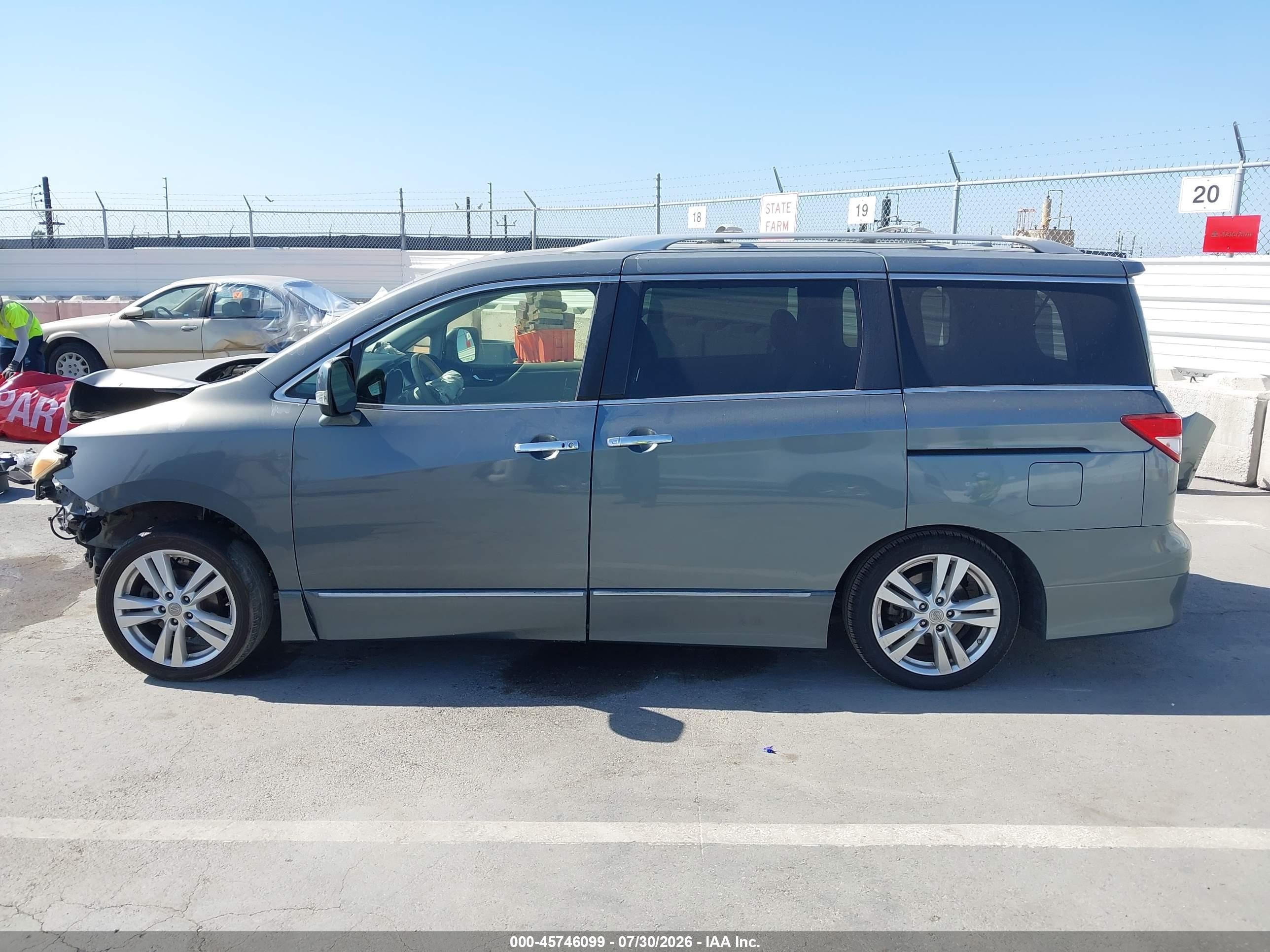 2012 Nissan Quest Le Blue vin: JN8AE2KP9C9044790
