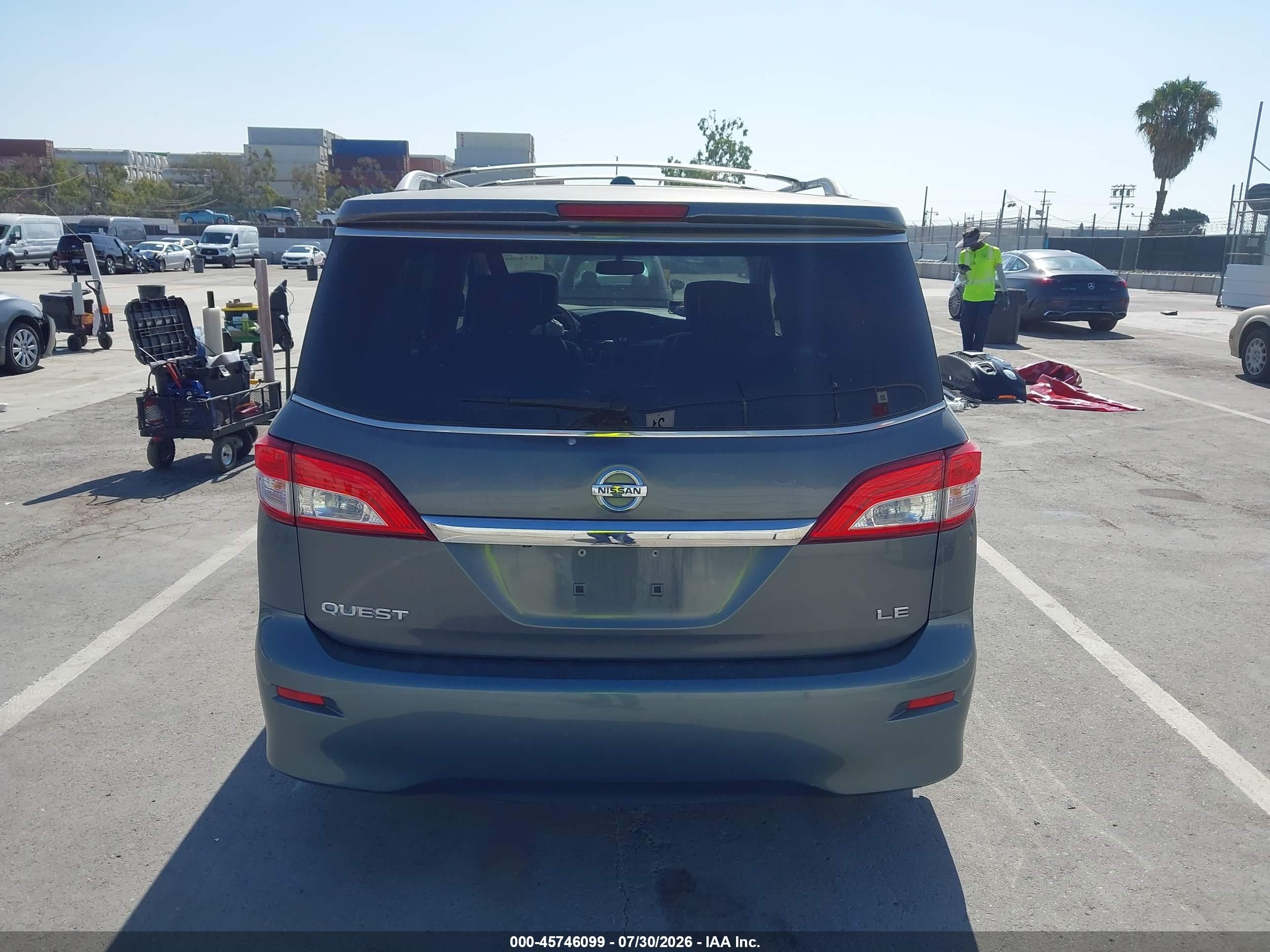 2012 Nissan Quest Le Blue vin: JN8AE2KP9C9044790