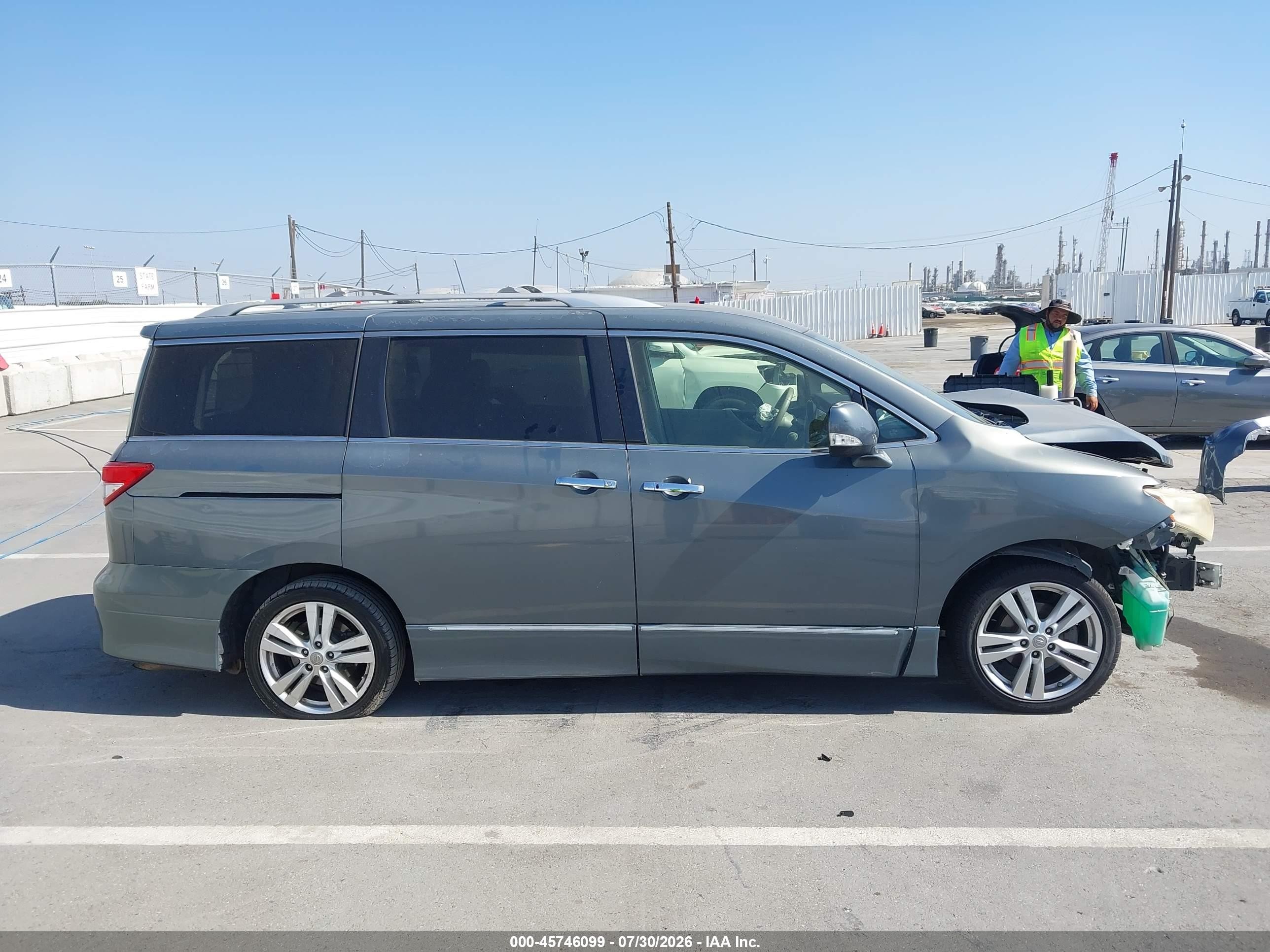 2012 Nissan Quest Le Blue vin: JN8AE2KP9C9044790