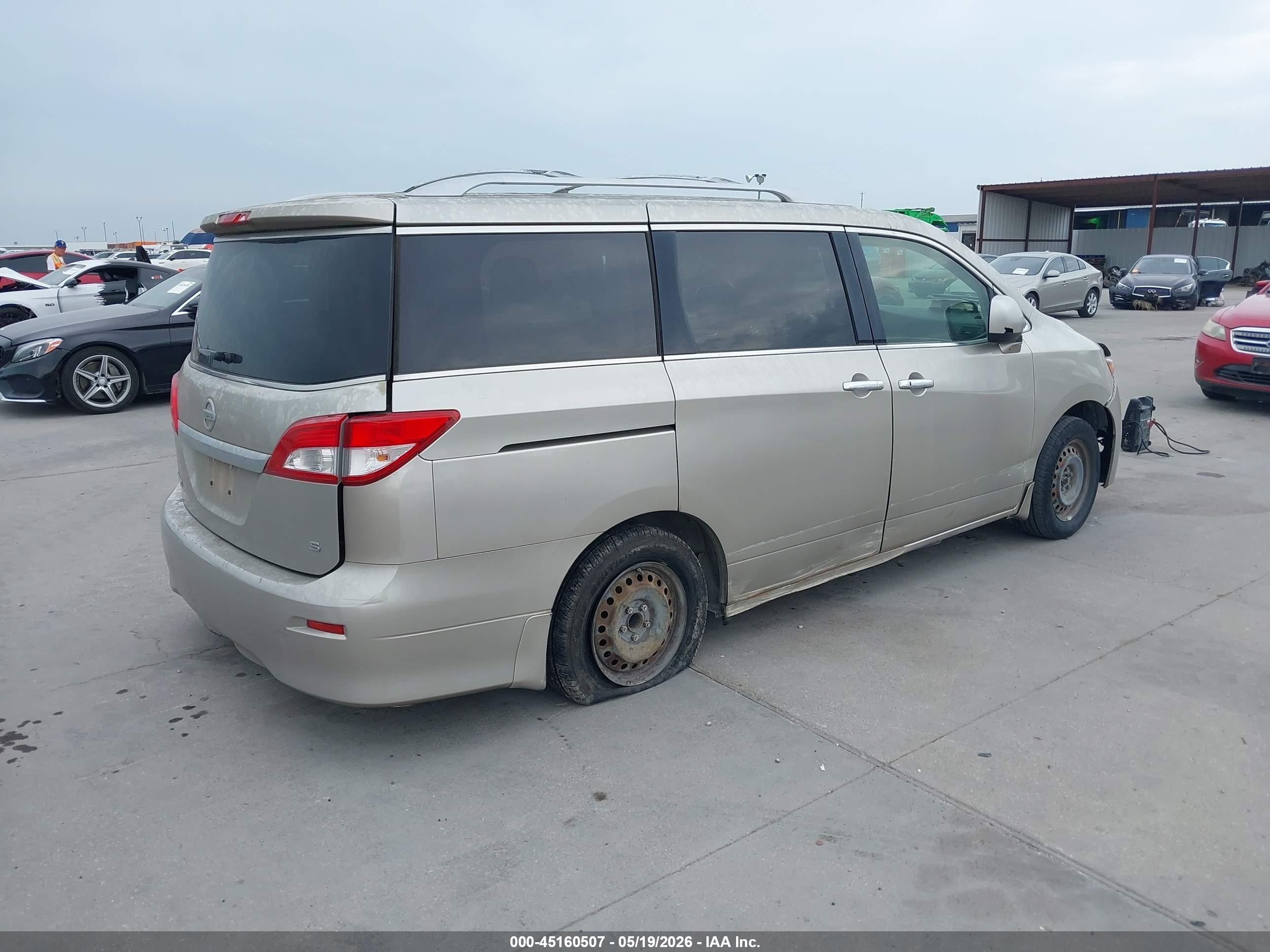 2012 Nissan Quest S Золотой vin: JN8AE2KP9C9046619