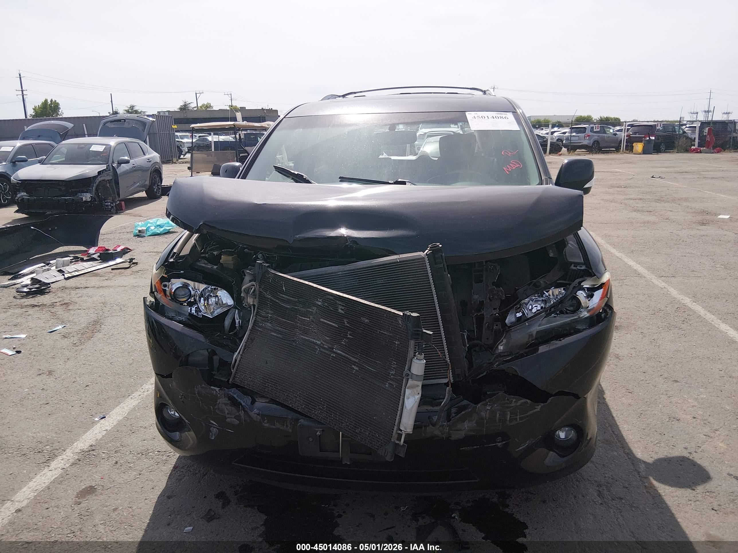 2012 Nissan Quest Sl Black vin: JN8AE2KP9C9046846