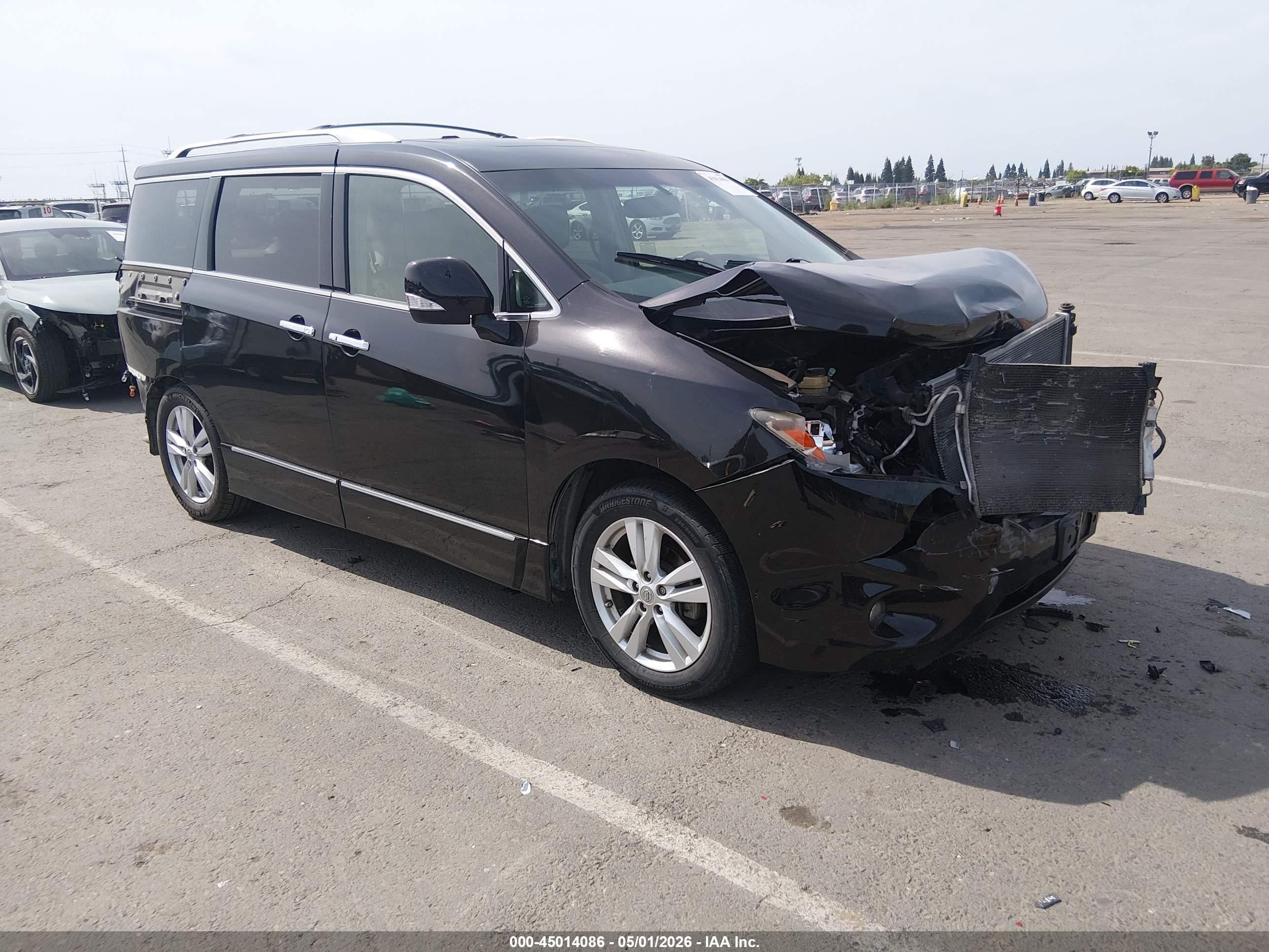2012 Nissan Quest Sl Black vin: JN8AE2KP9C9046846