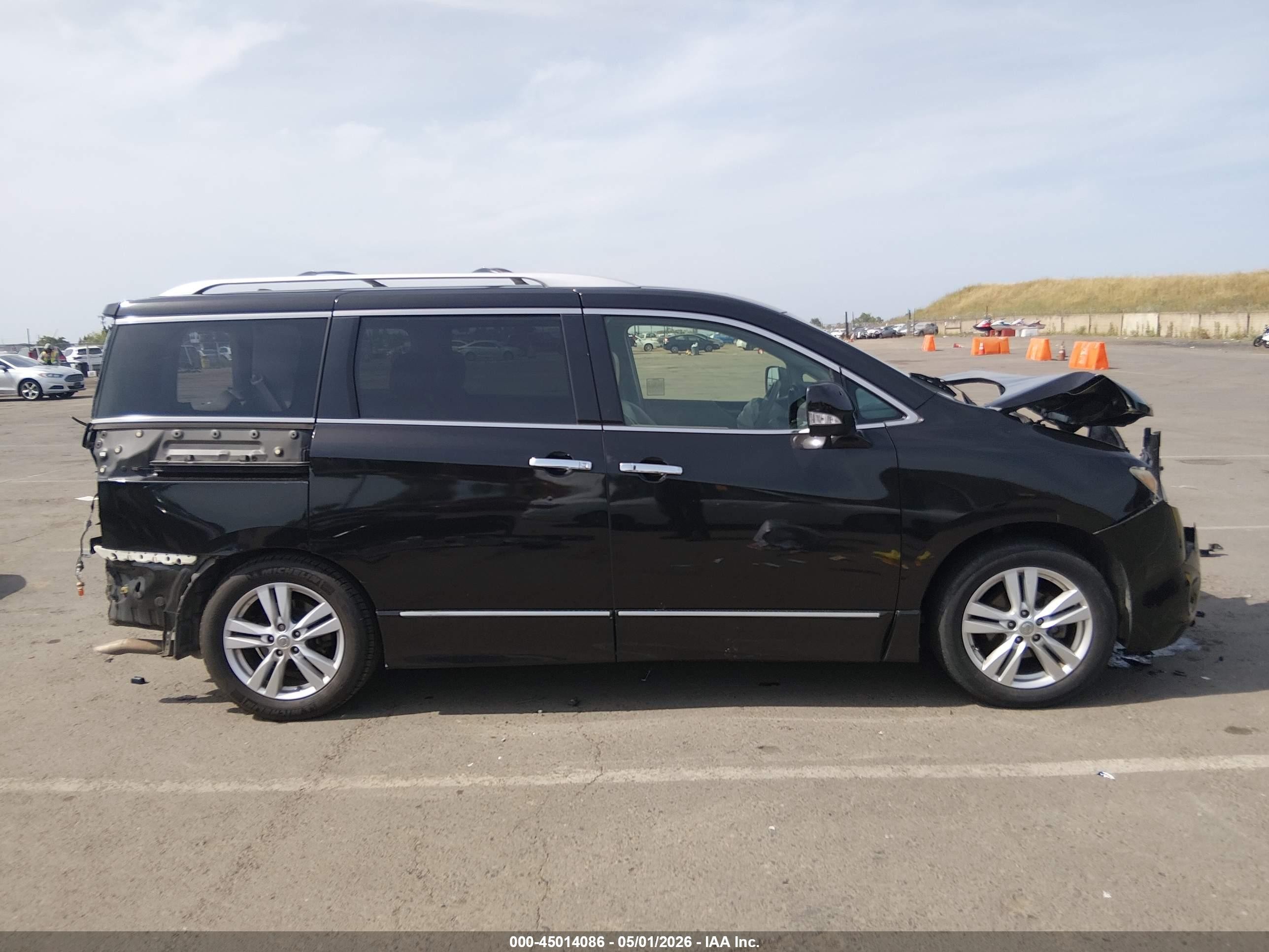 2012 Nissan Quest Sl Black vin: JN8AE2KP9C9046846