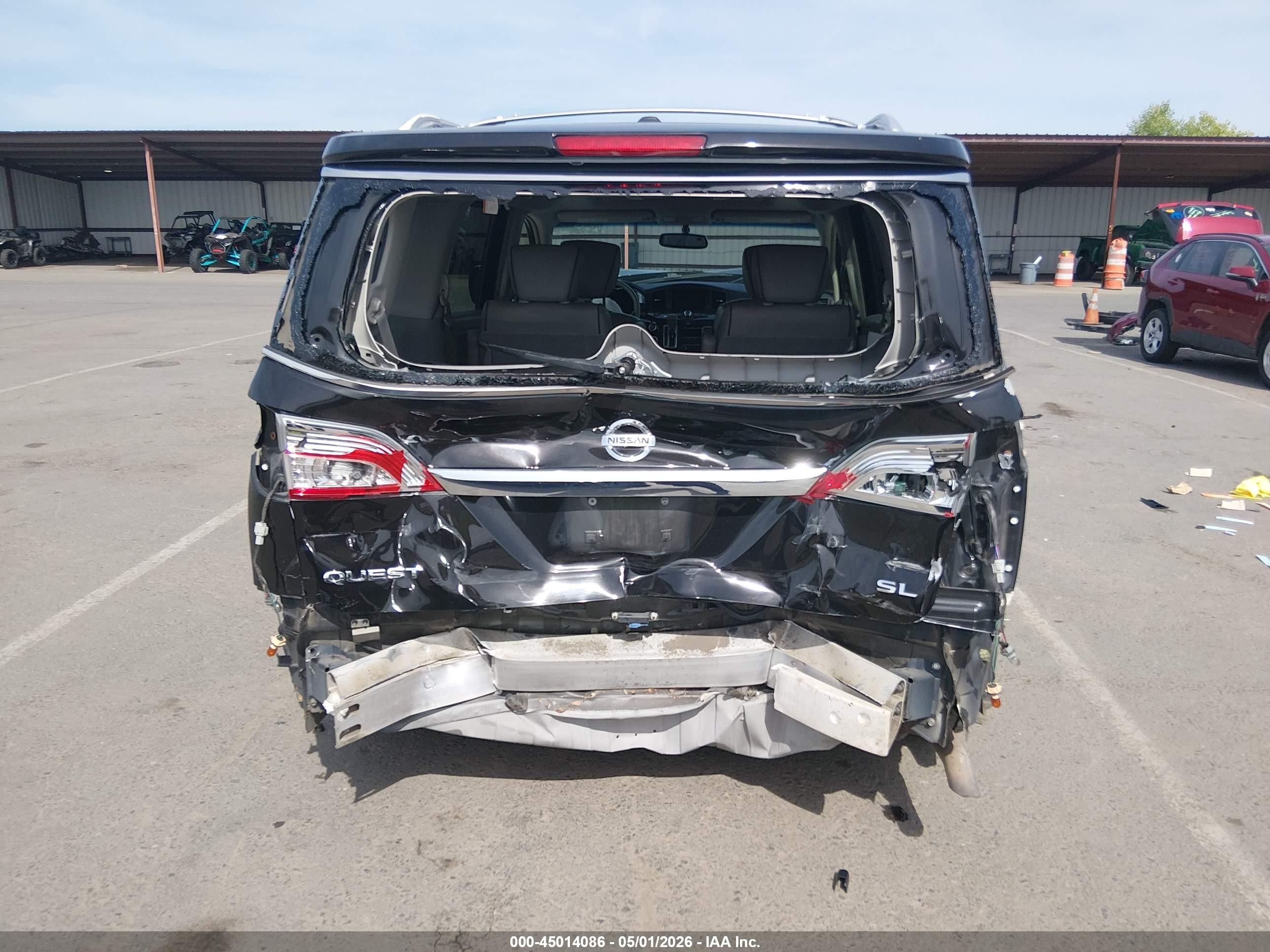 2012 Nissan Quest Sl Black vin: JN8AE2KP9C9046846