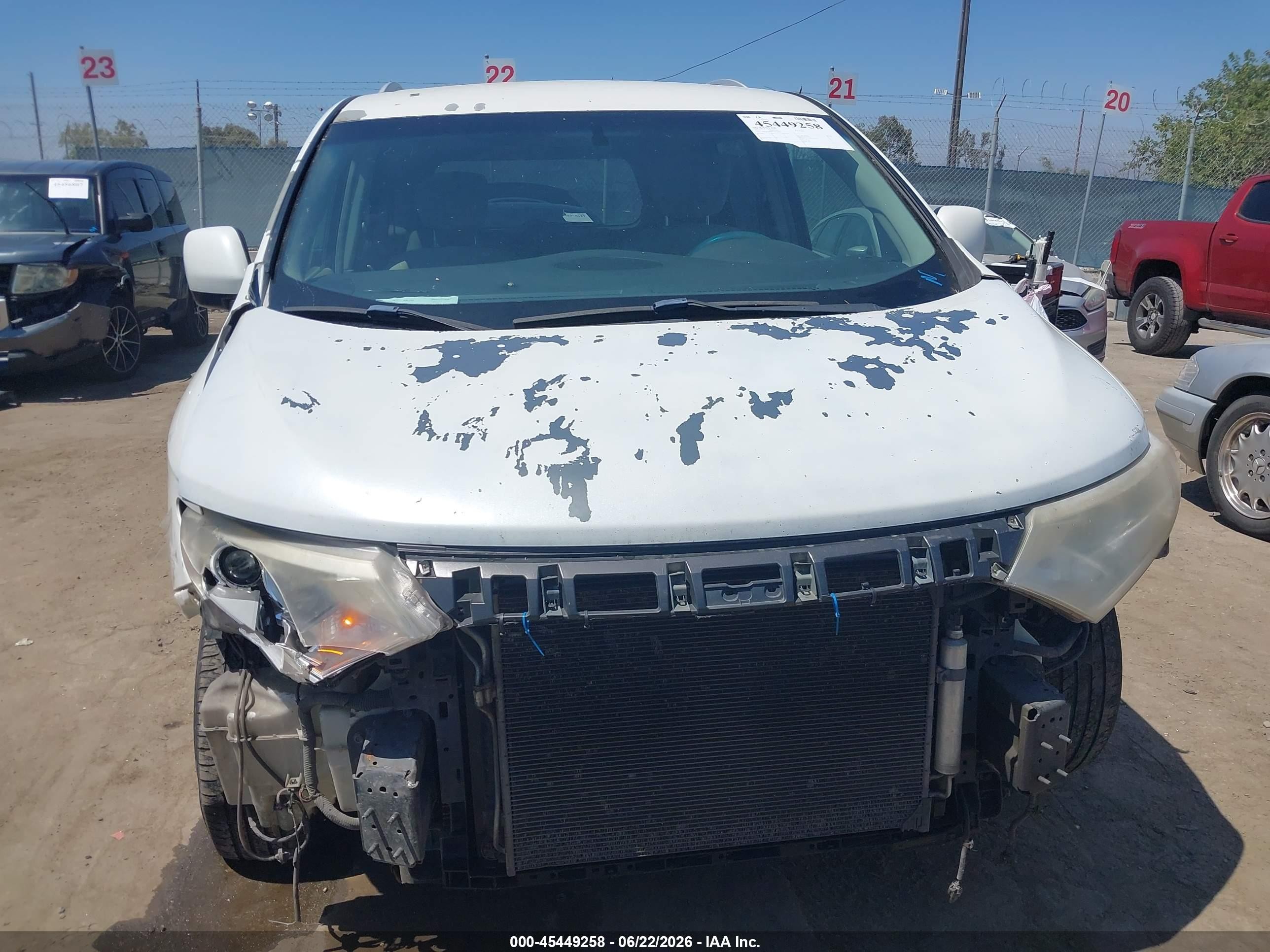 2012 Nissan Quest Sv White vin: JN8AE2KP9C9050279