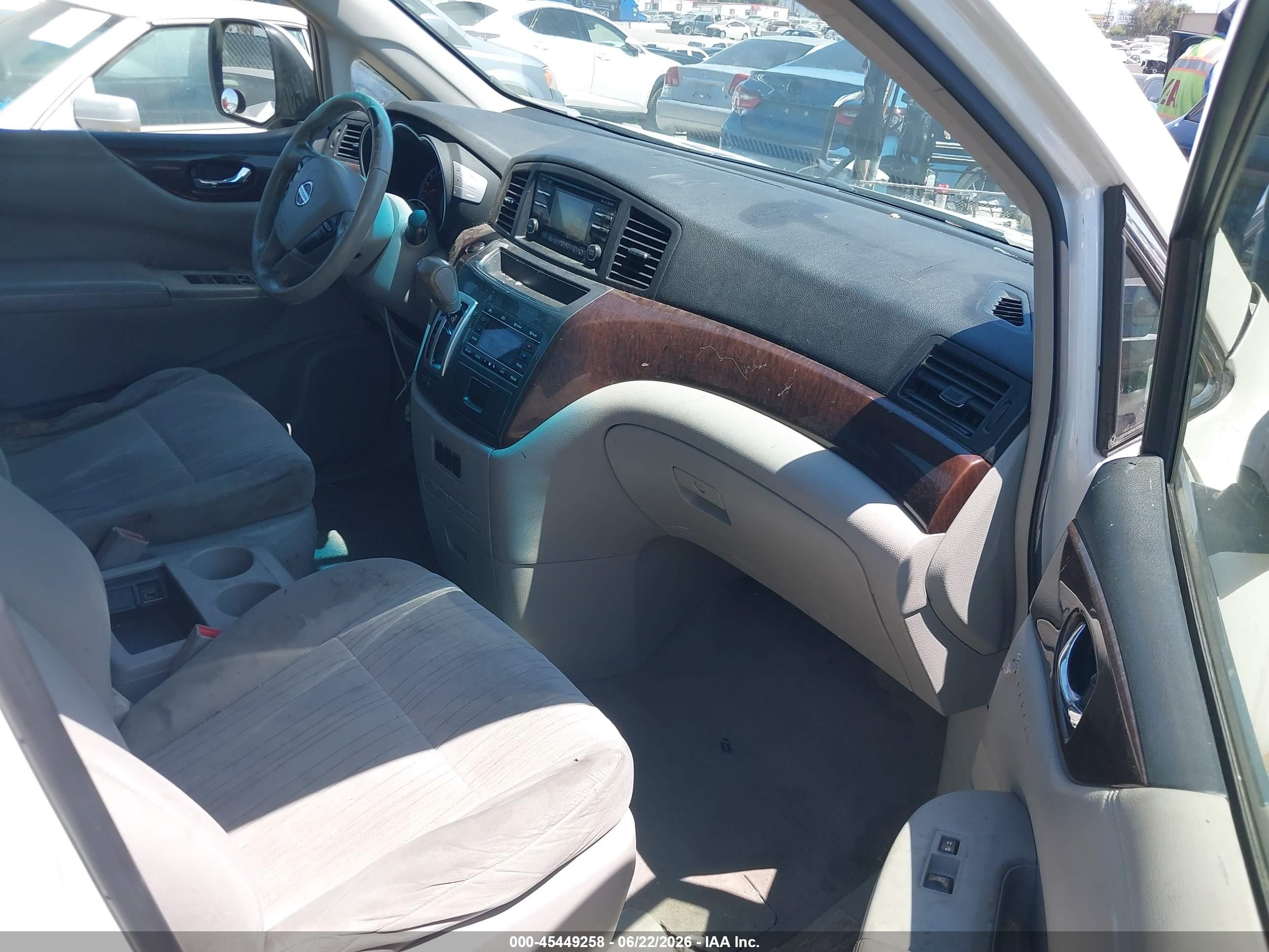 2012 Nissan Quest Sv White vin: JN8AE2KP9C9050279