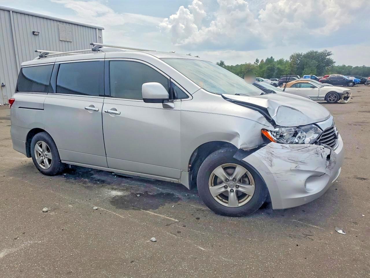 2013 Nissan Quest 3.5 S Silver vin: JN8AE2KP9D9068041