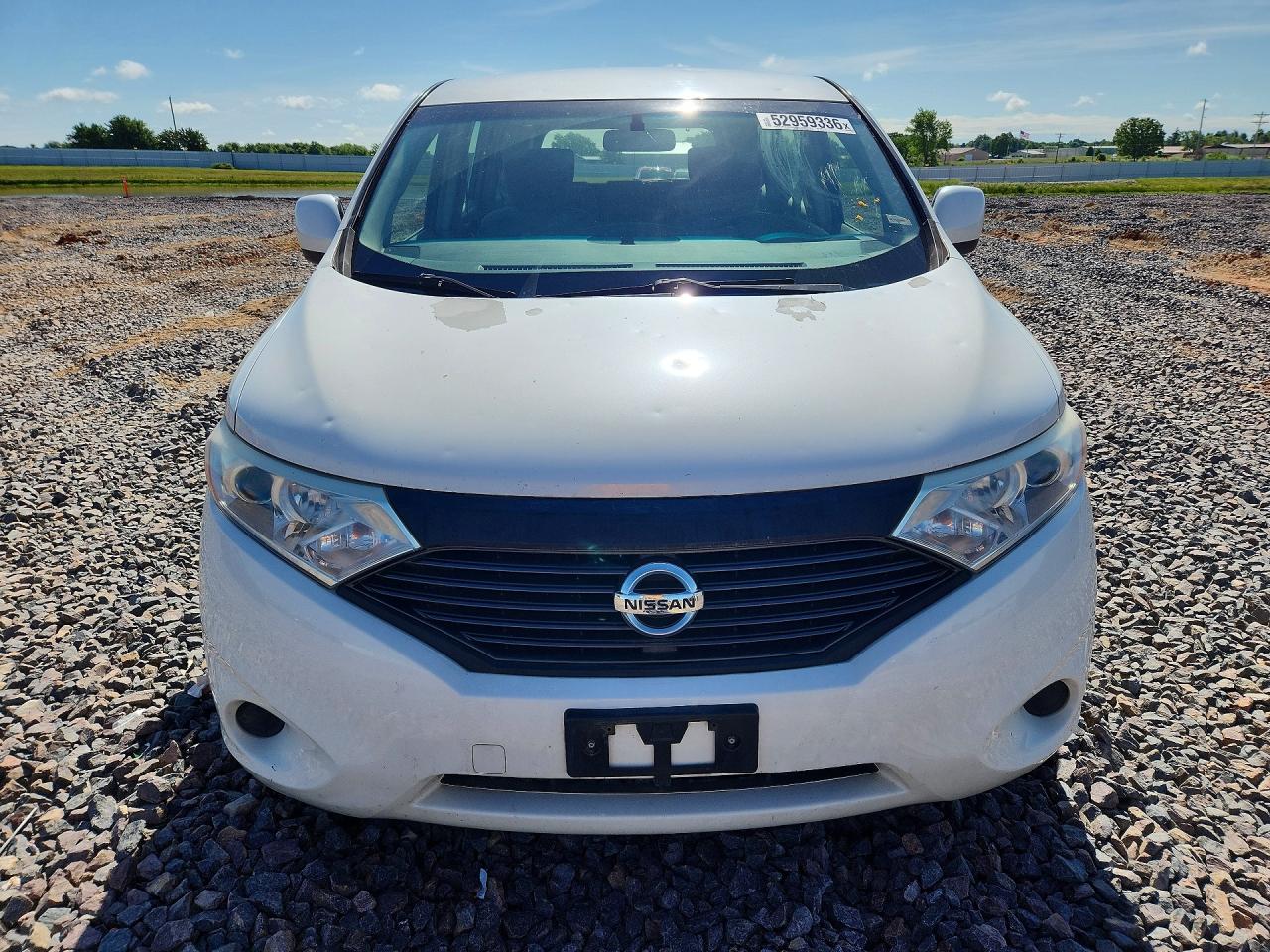 2014 Nissan Quest 3.5 S White vin: JN8AE2KP9E9100438