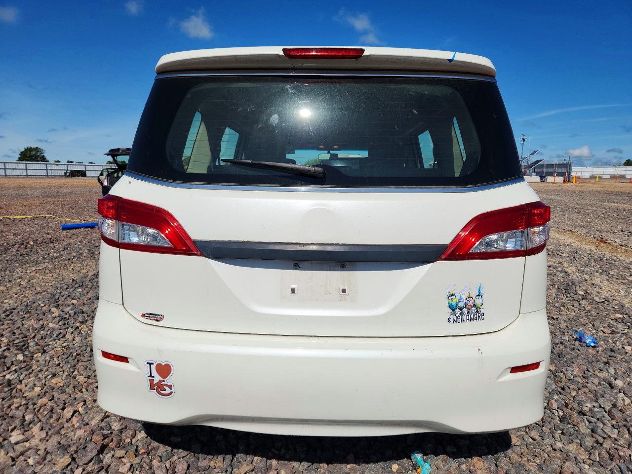 2014 Nissan Quest 3.5 S White vin: JN8AE2KP9E9100438