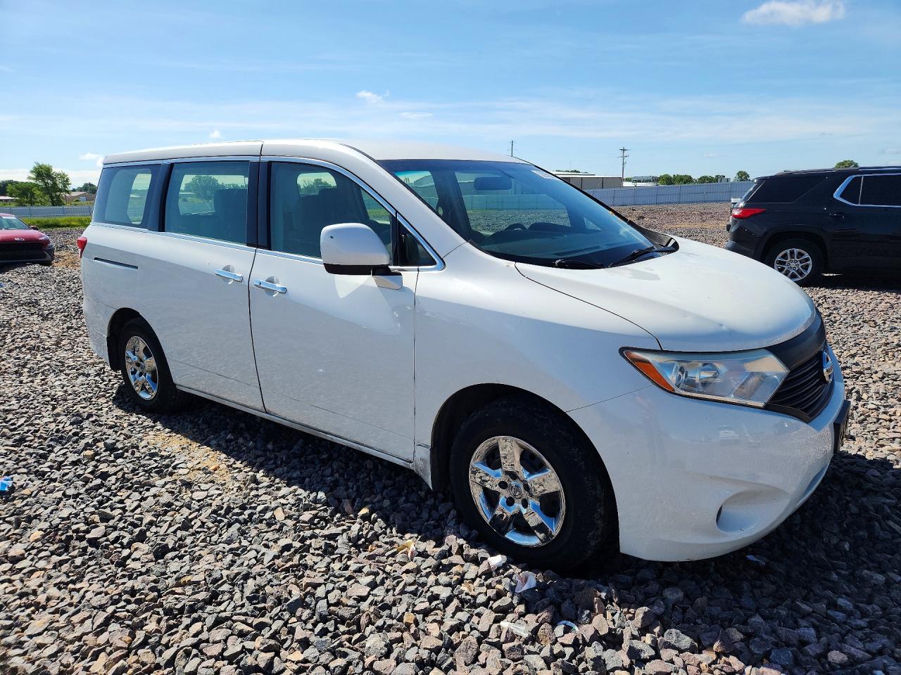 2014 Nissan Quest 3.5 S White vin: JN8AE2KP9E9100438