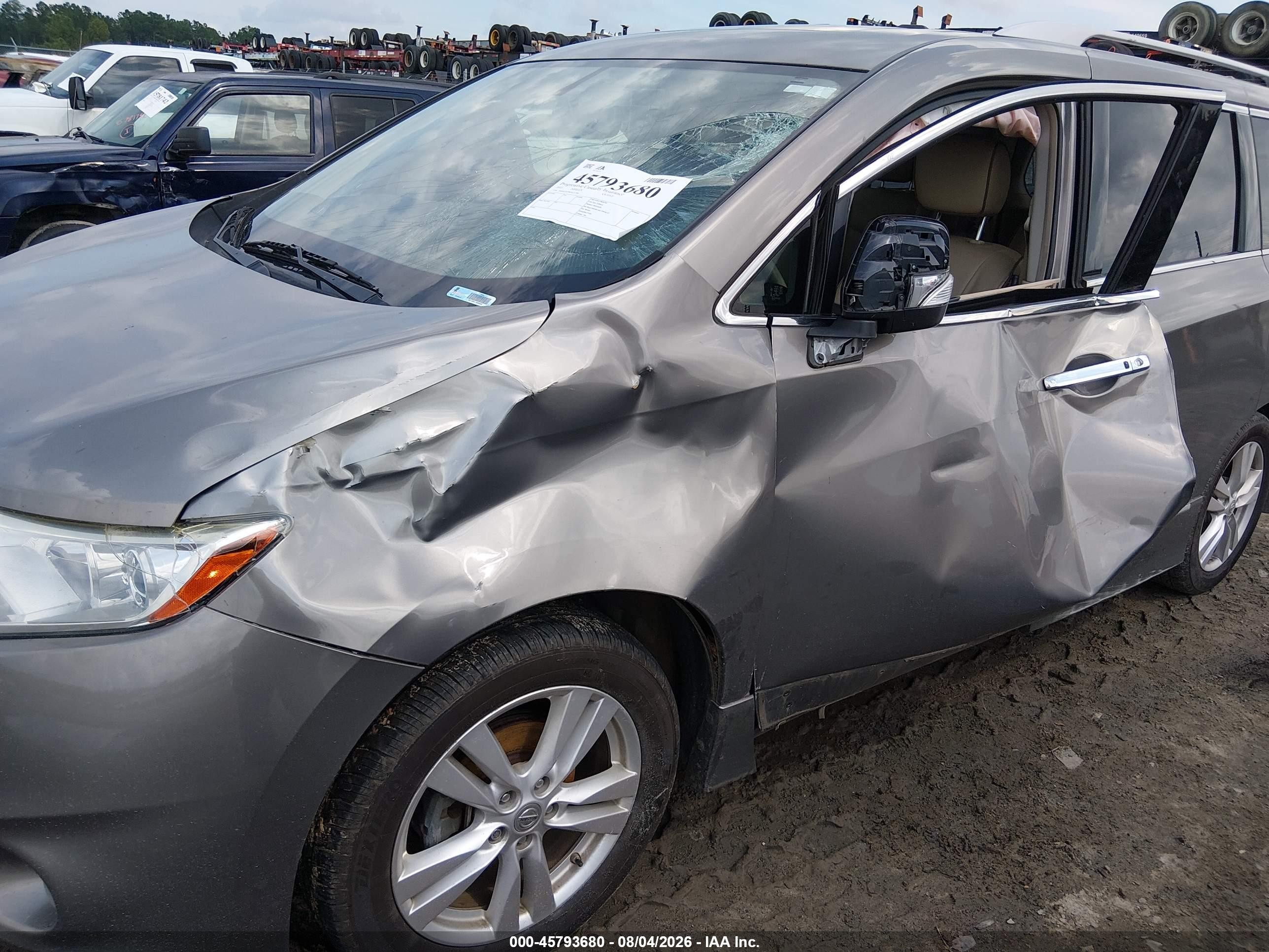 2015 Nissan Quest S/sv/sl/platinum Gray vin: JN8AE2KP9F9123784