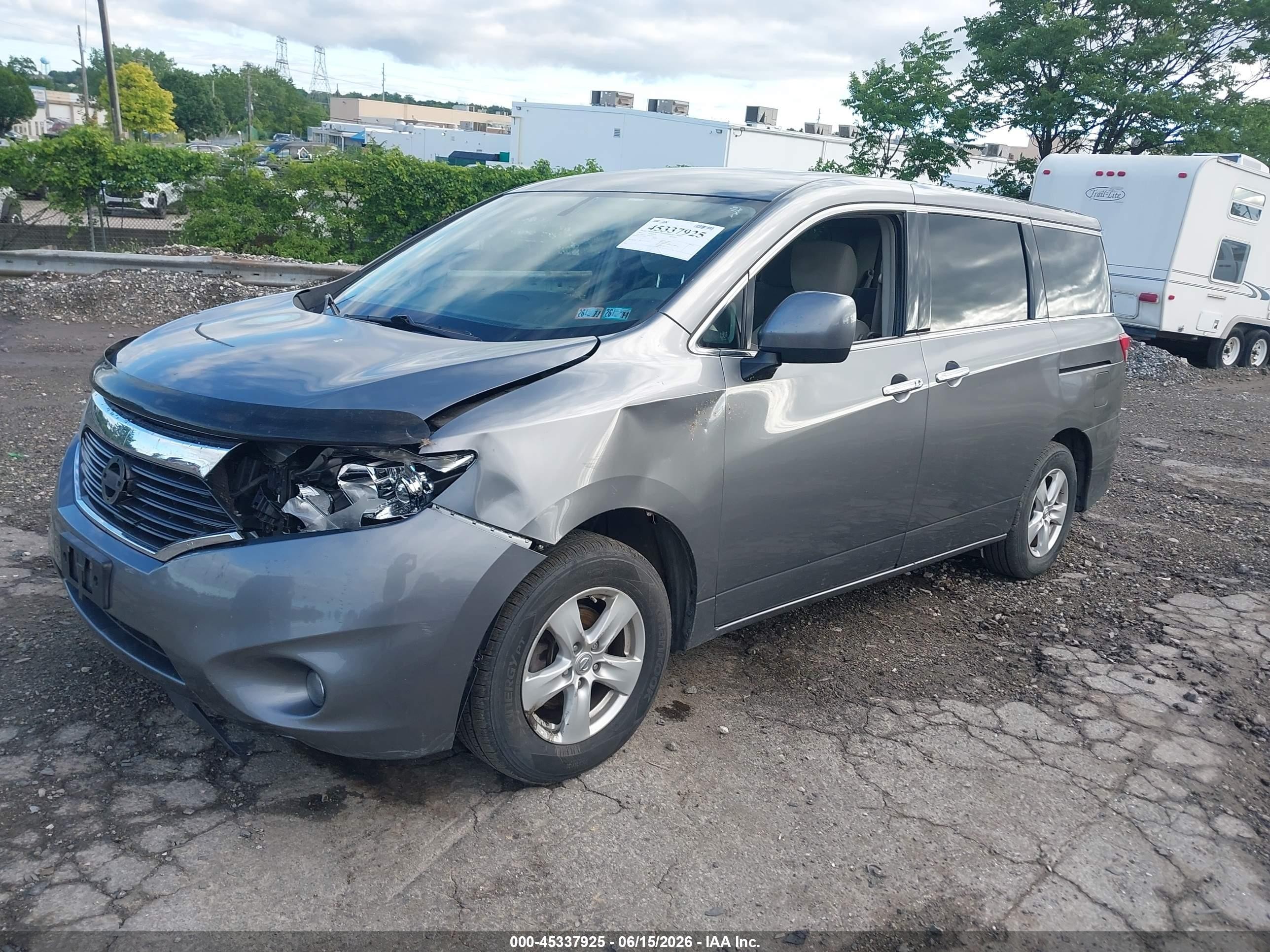 2015 Nissan Quest Platinum/s/sl/sv Gray vin: JN8AE2KP9F9125115