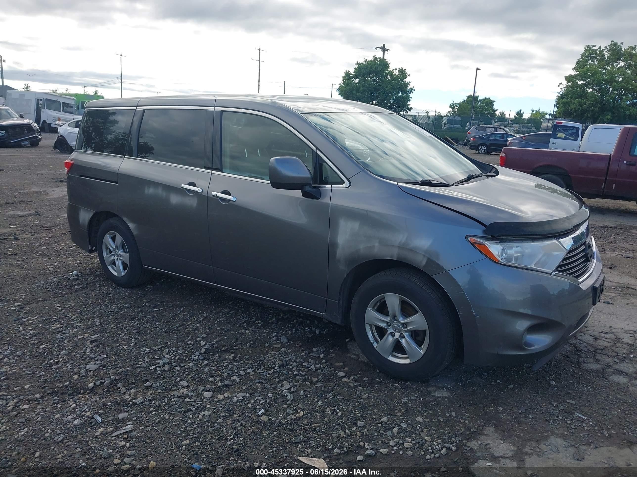 2015 Nissan Quest Platinum/s/sl/sv Gray vin: JN8AE2KP9F9125115