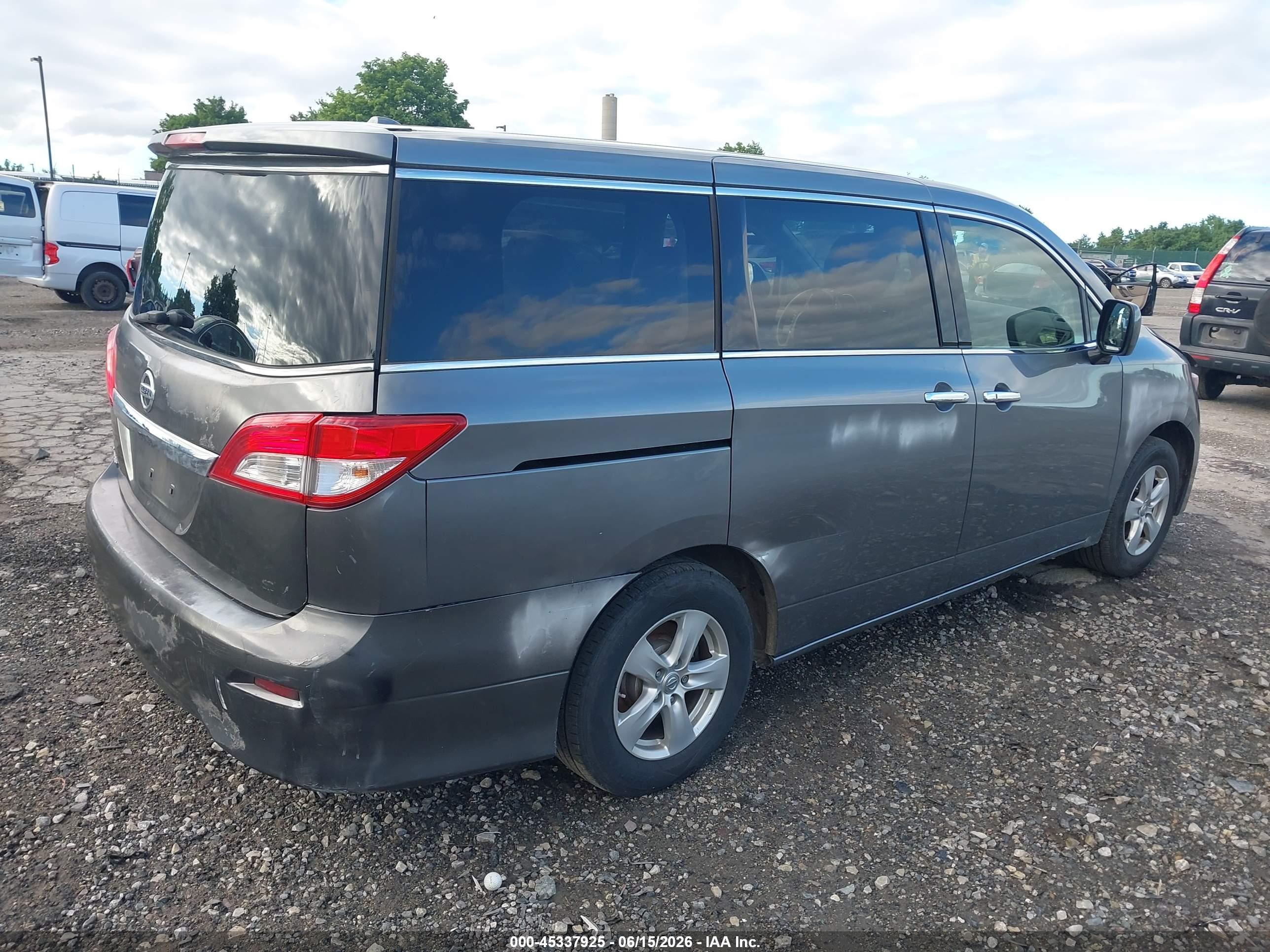 2015 Nissan Quest Platinum/s/sl/sv Gray vin: JN8AE2KP9F9125115