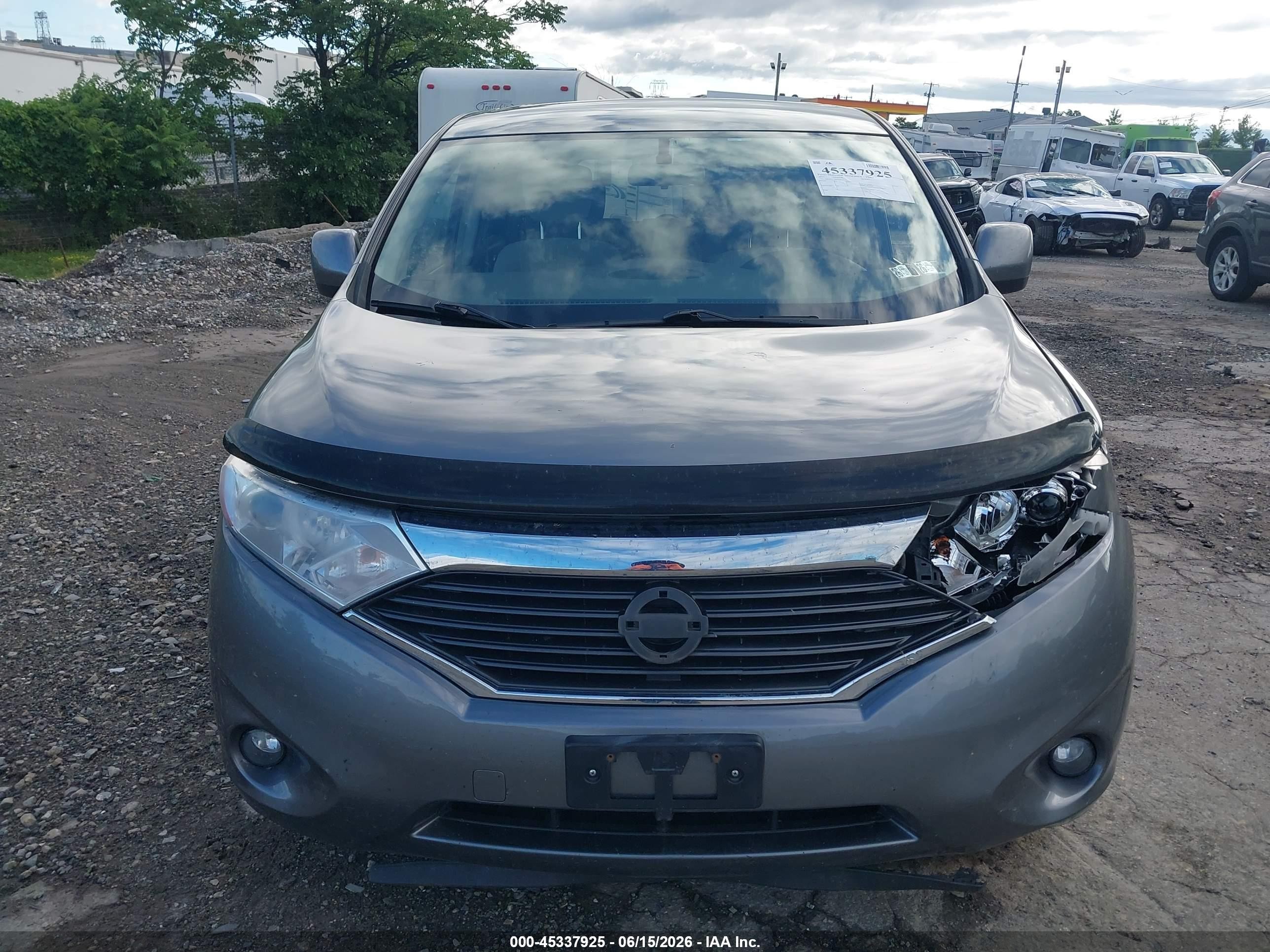 2015 Nissan Quest Platinum/s/sl/sv Gray vin: JN8AE2KP9F9125115