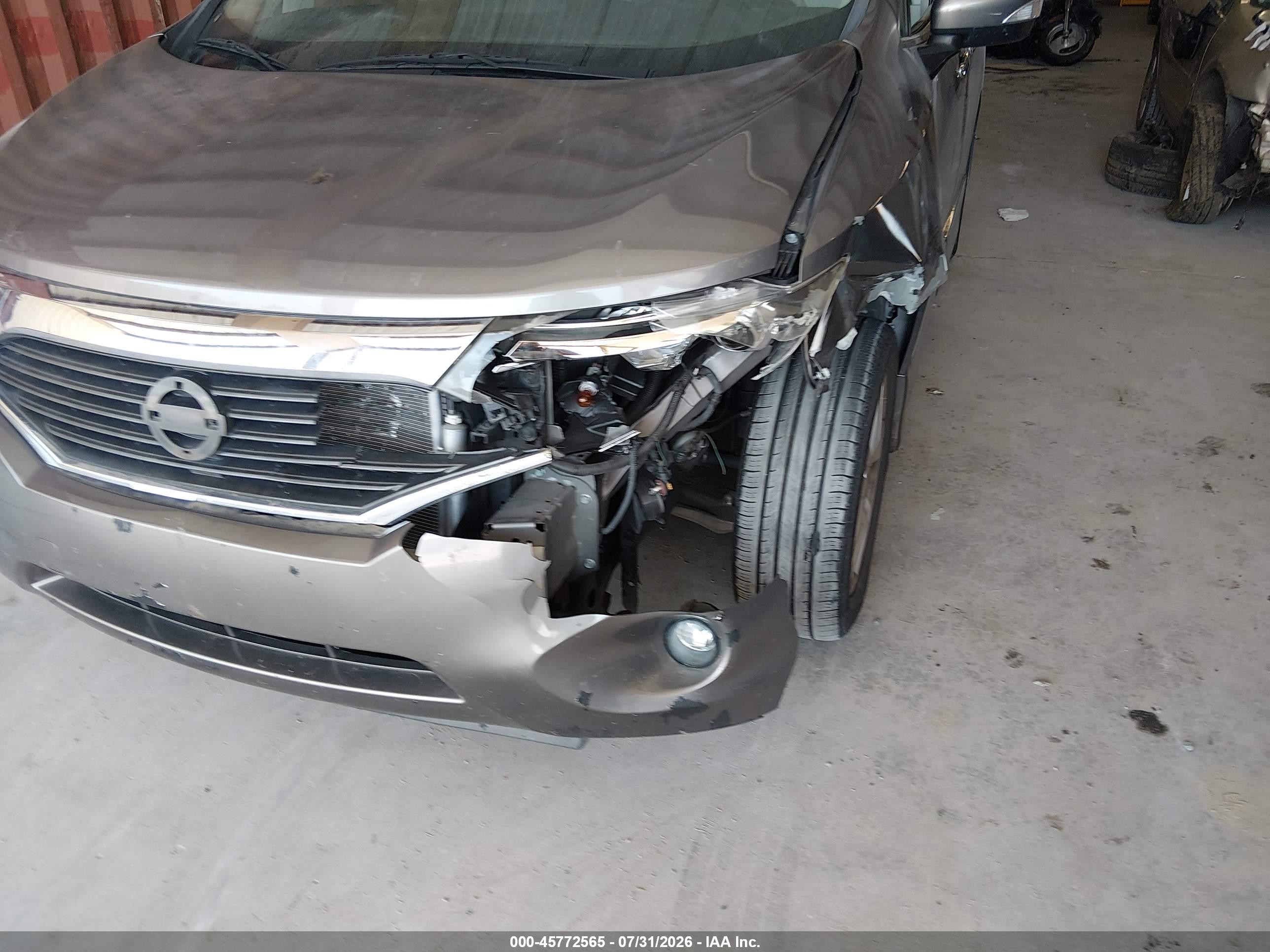 2015 Nissan Quest Platinum/s/sl/sv Gray vin: JN8AE2KP9F9129990