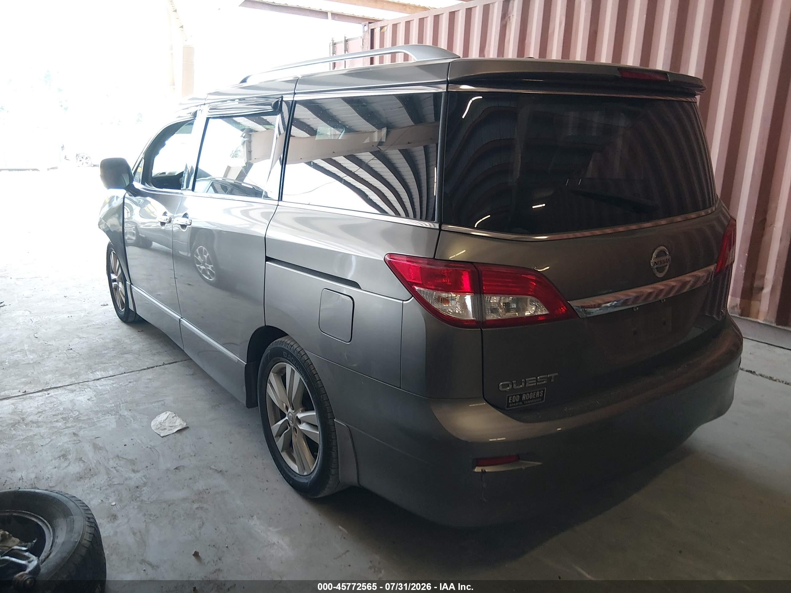 2015 Nissan Quest Platinum/s/sl/sv Gray vin: JN8AE2KP9F9129990