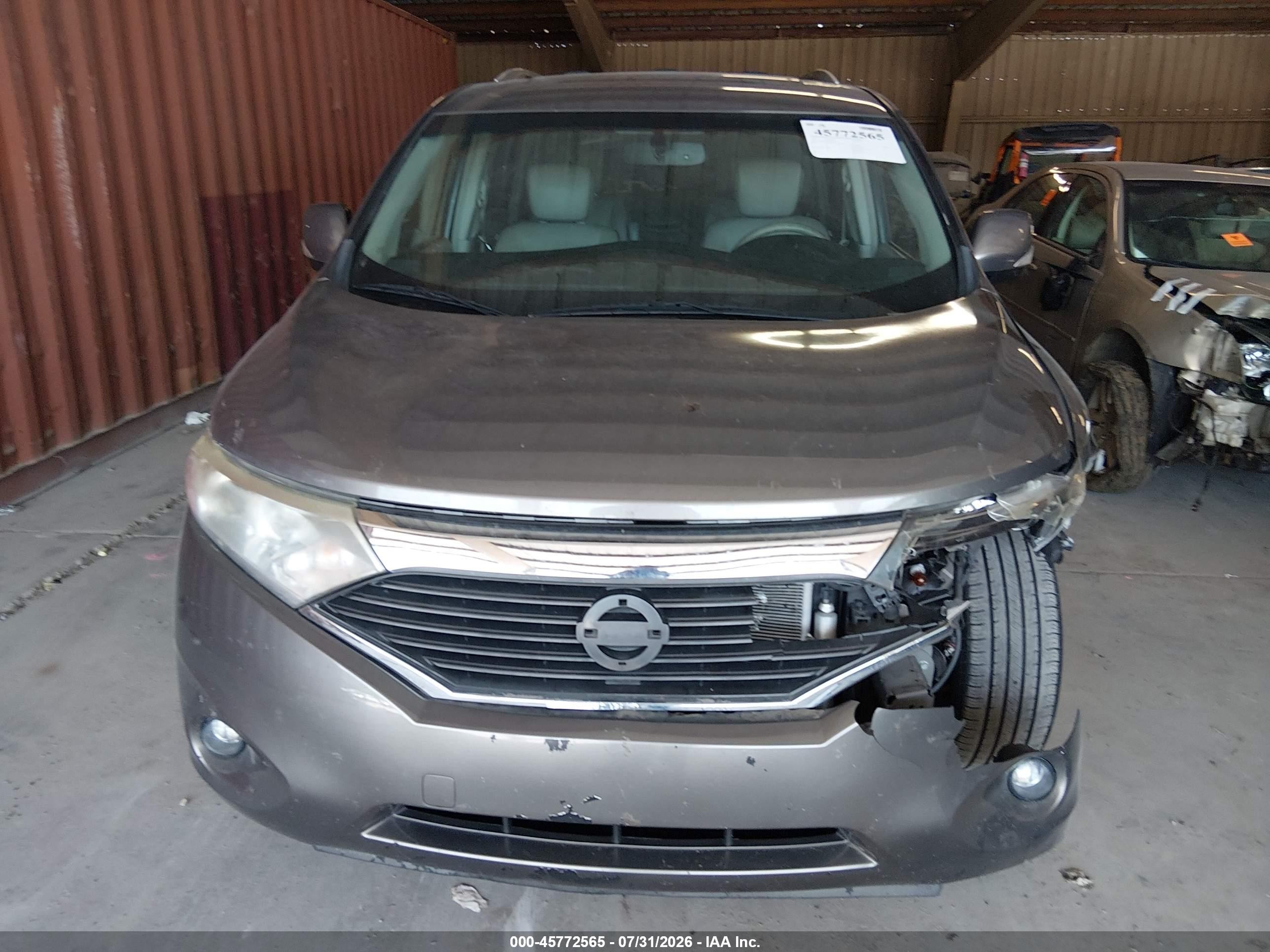 2015 Nissan Quest Platinum/s/sl/sv Gray vin: JN8AE2KP9F9129990