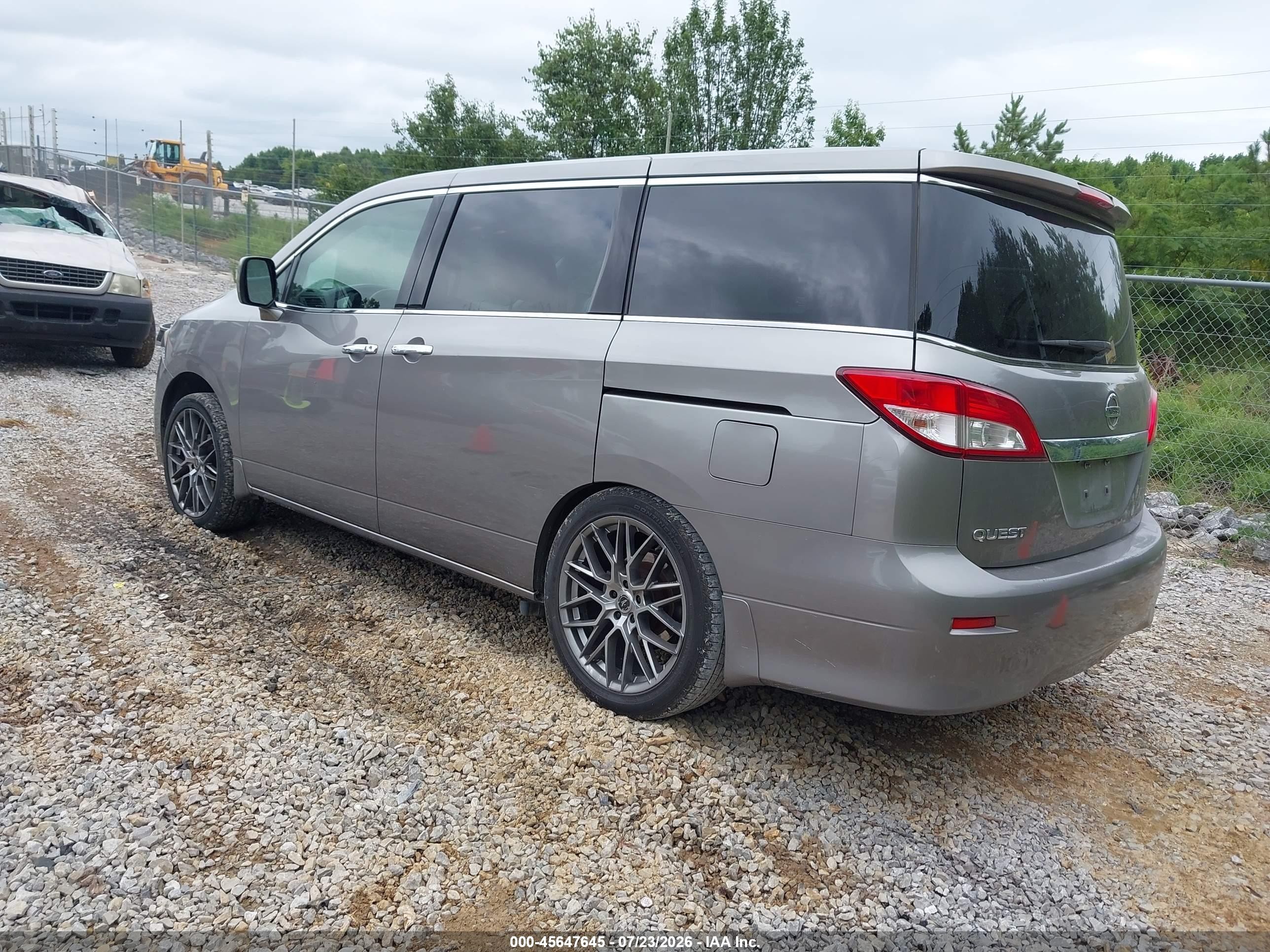 2011 Nissan Quest Sv Silver vin: JN8AE2KPXB9004099