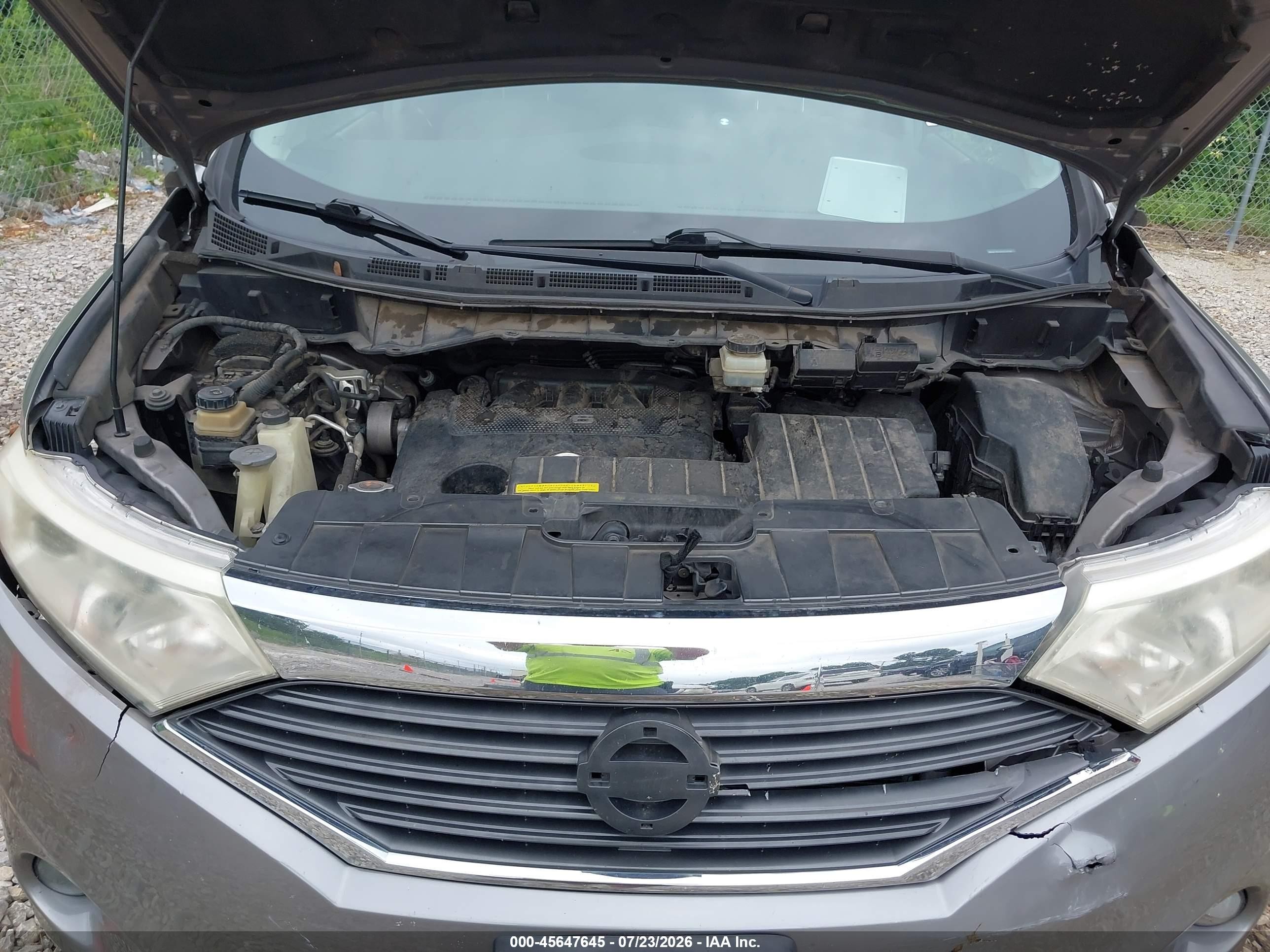2011 Nissan Quest Sv Silver vin: JN8AE2KPXB9004099