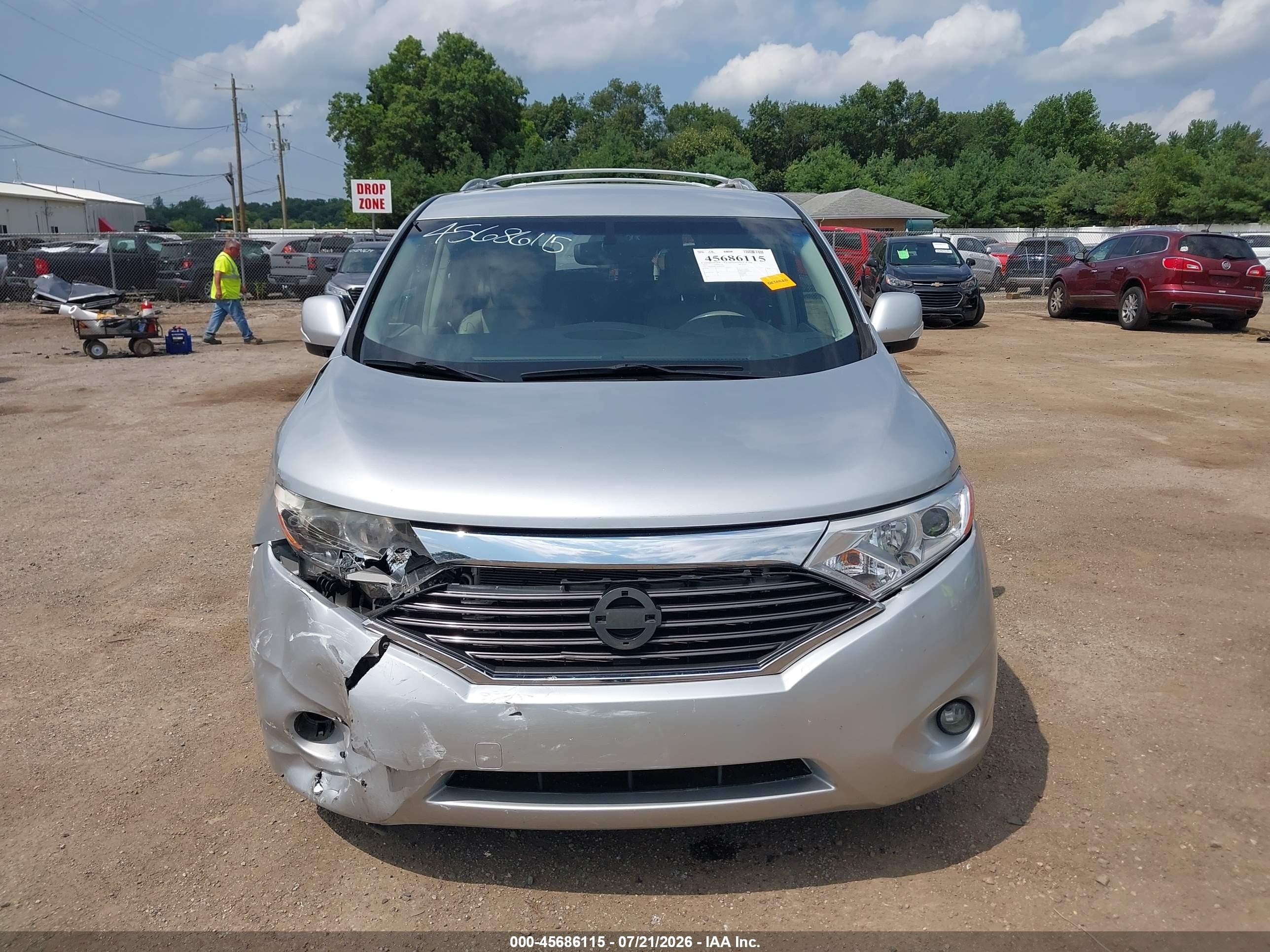 2011 Nissan Quest Sl Silver vin: JN8AE2KPXB9009500