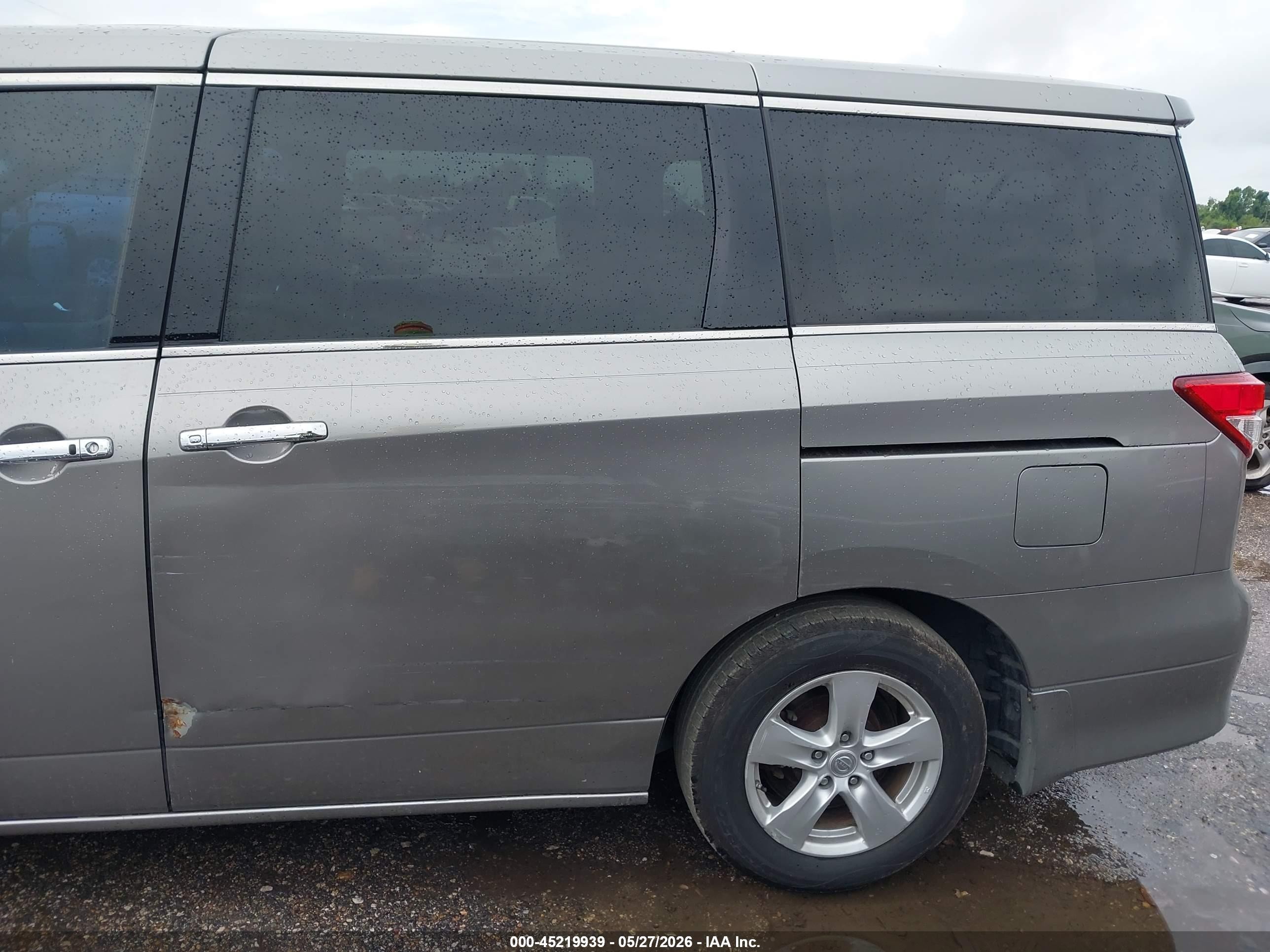 2012 Nissan Quest Sv Gray vin: JN8AE2KPXC9032860