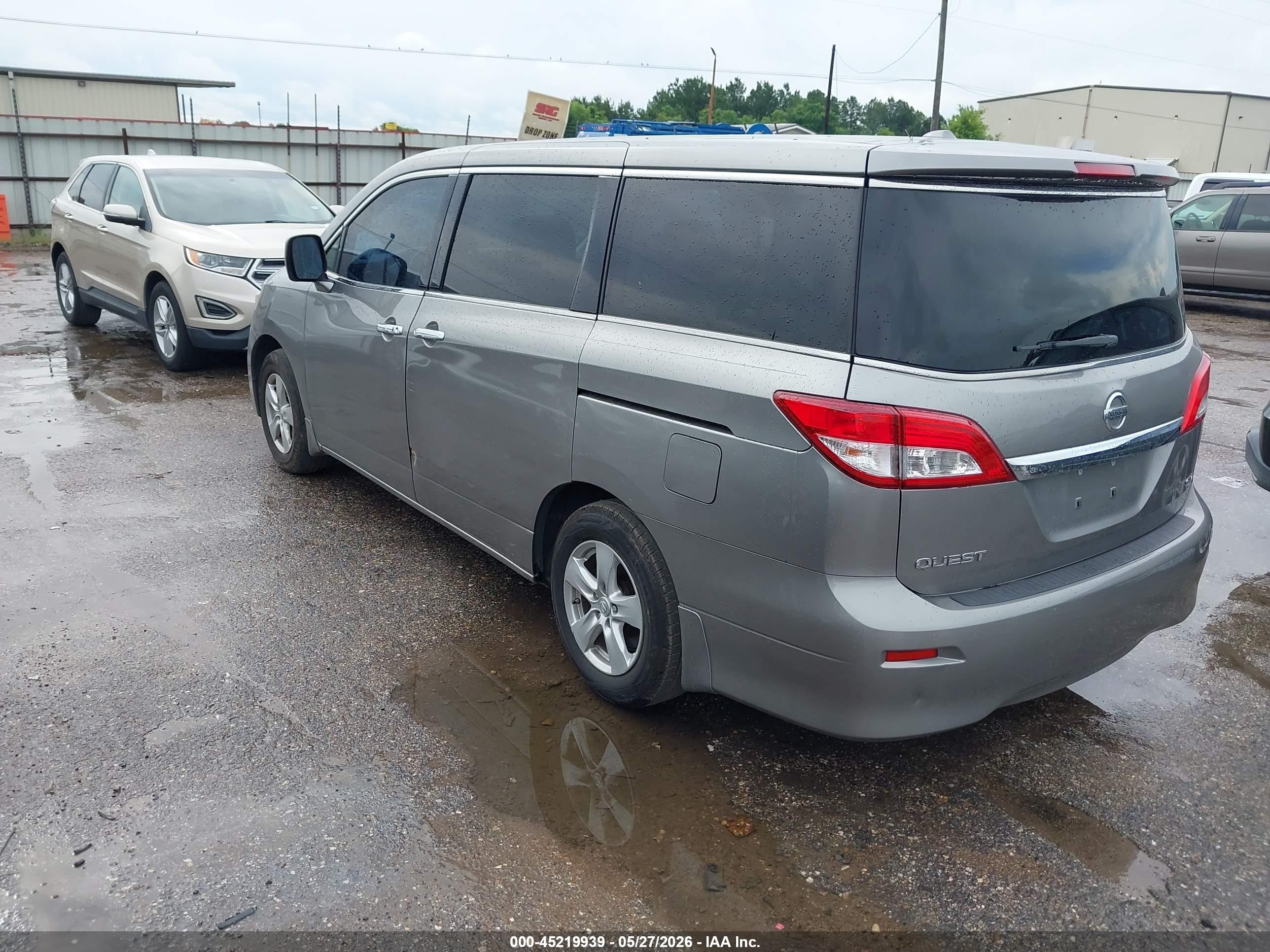 2012 Nissan Quest Sv Gray vin: JN8AE2KPXC9032860