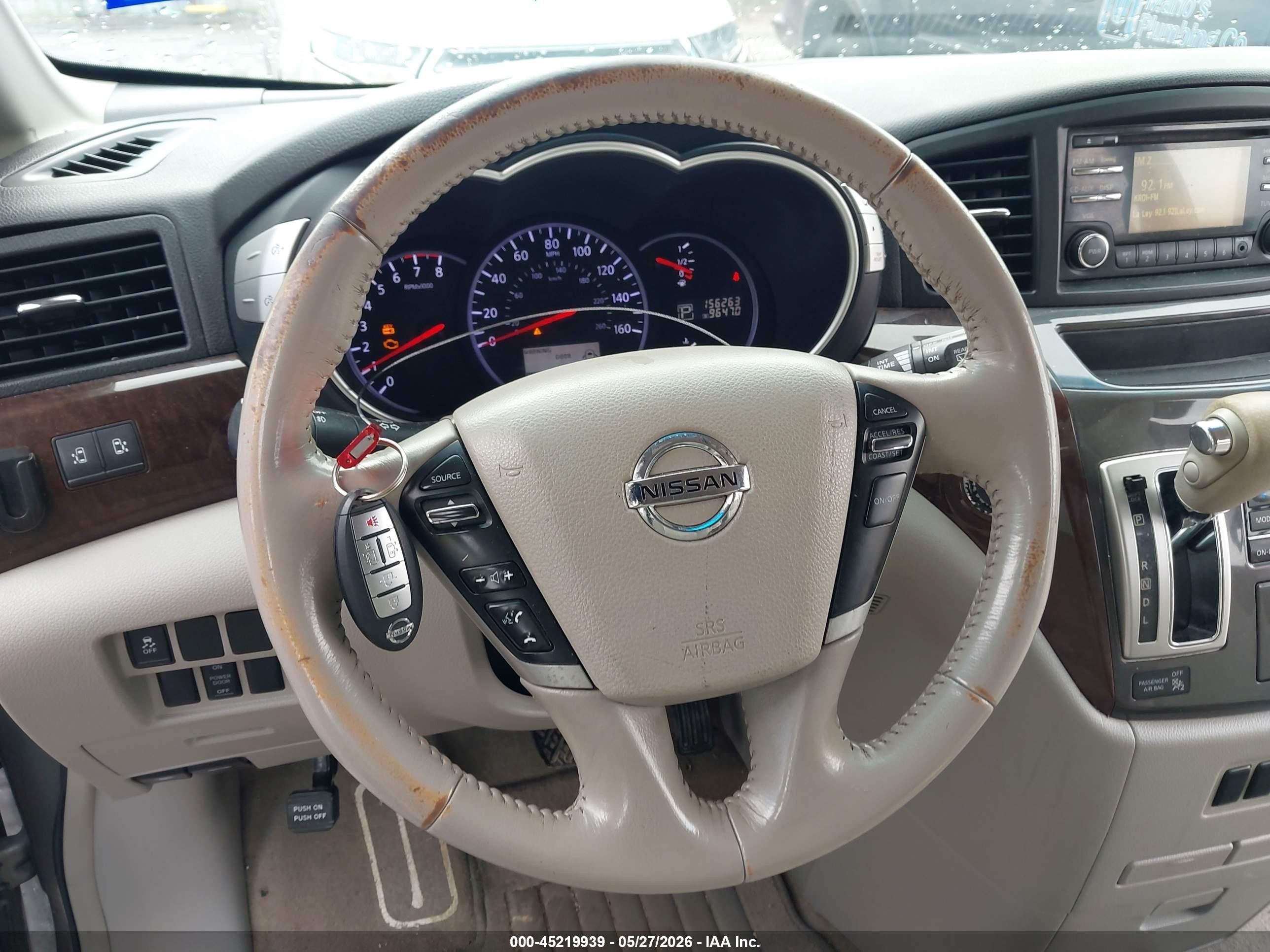 2012 Nissan Quest Sv Gray vin: JN8AE2KPXC9032860