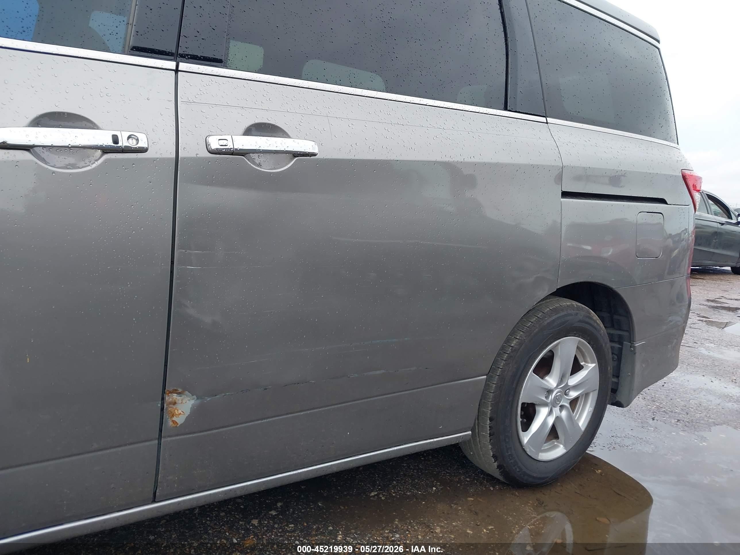 2012 Nissan Quest Sv Gray vin: JN8AE2KPXC9032860