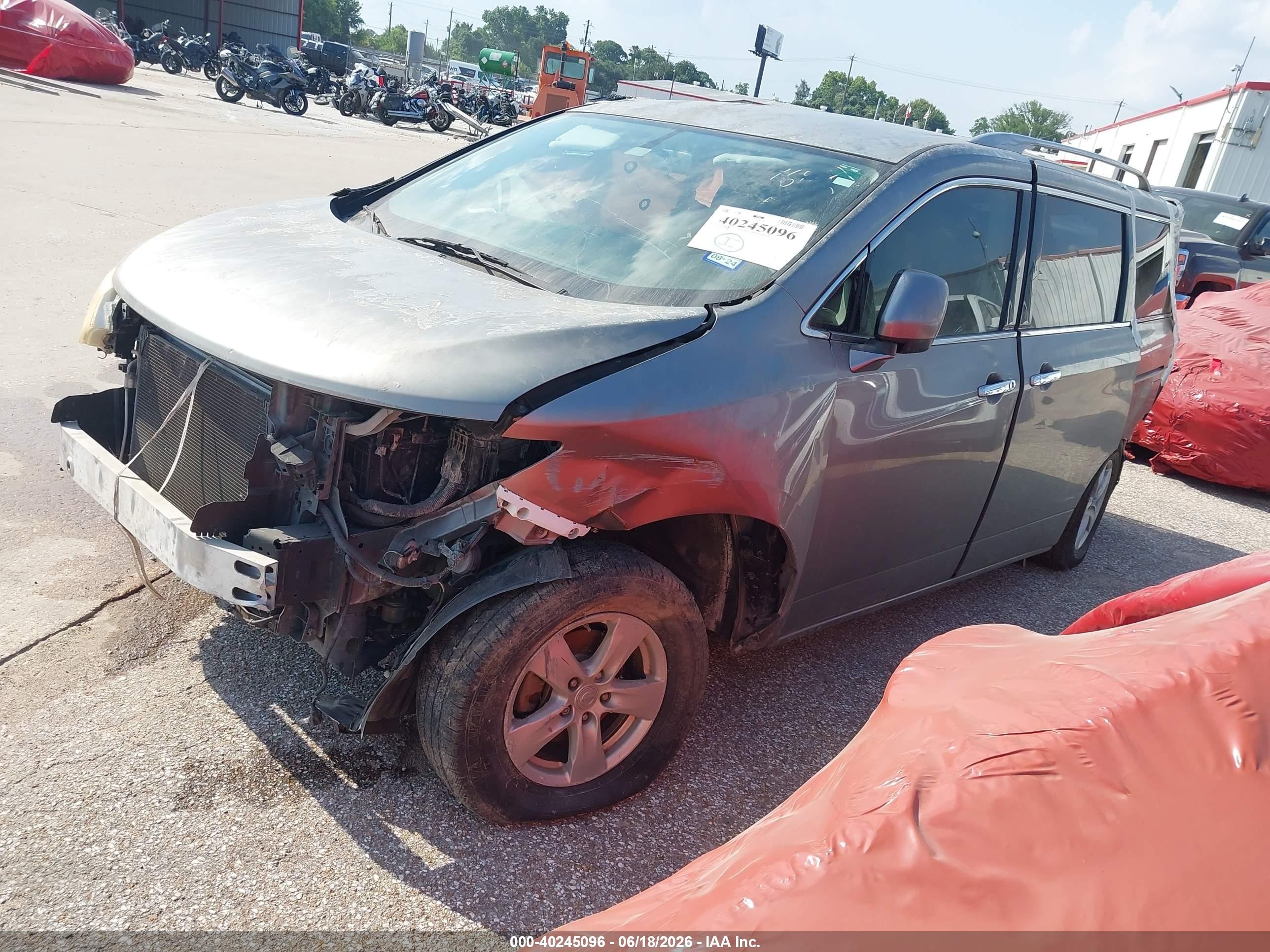 2012 Nissan Quest Sv Серый vin: JN8AE2KPXC9037802
