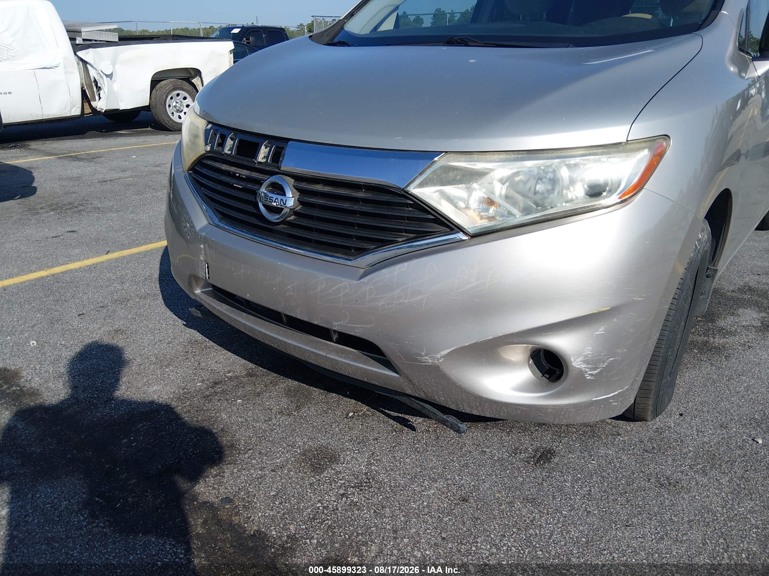 2012 Nissan Quest S Tan vin: JN8AE2KPXC9040652
