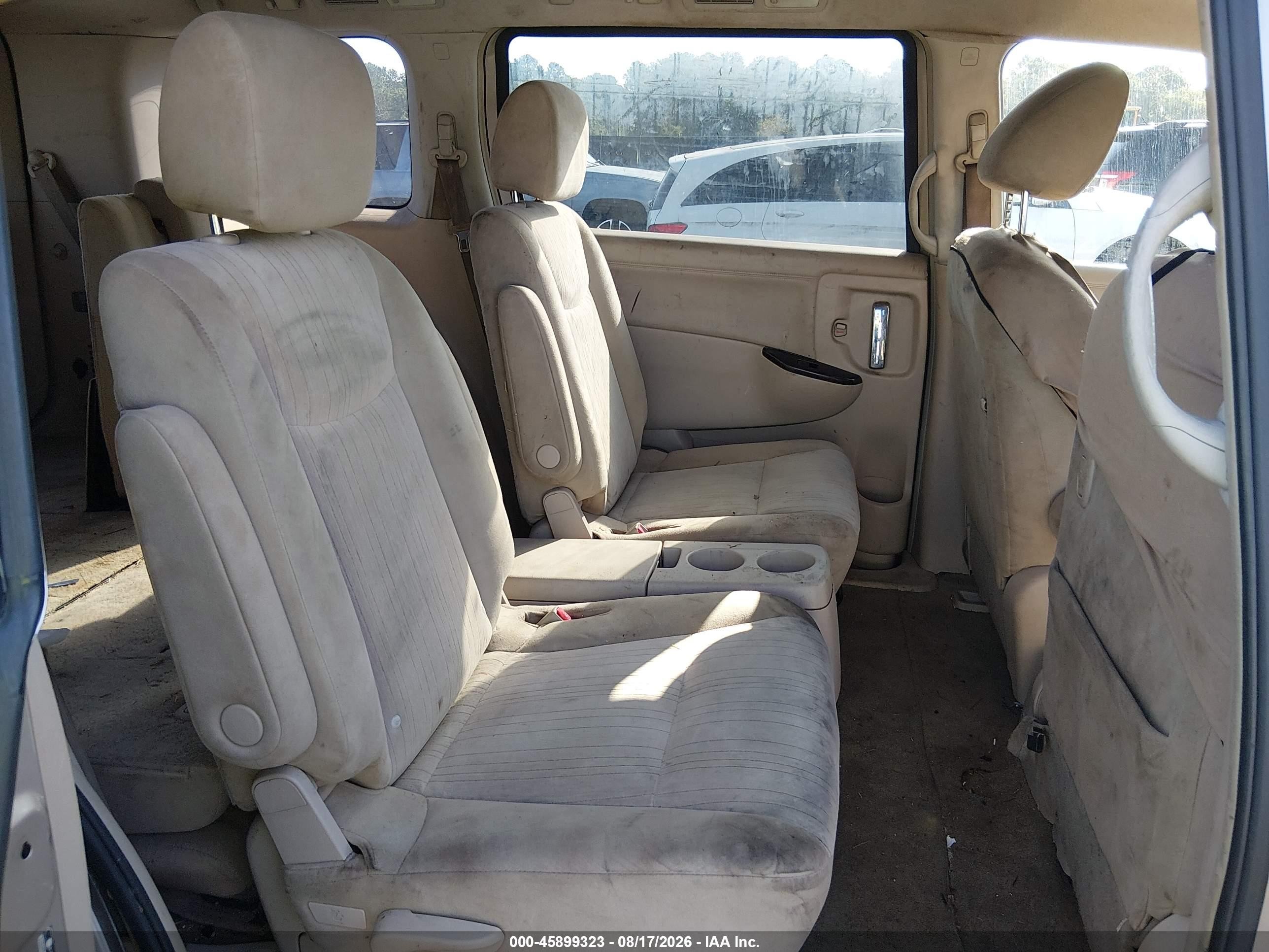 2012 Nissan Quest S Tan vin: JN8AE2KPXC9040652