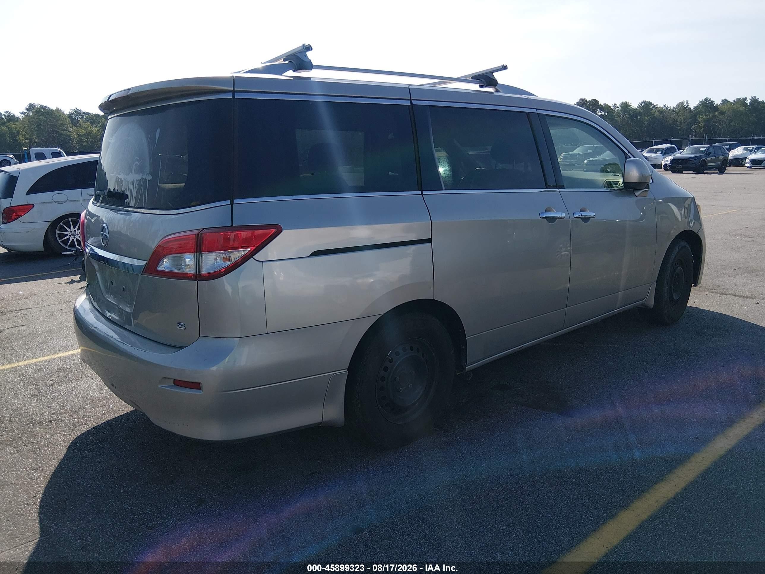 2012 Nissan Quest S Tan vin: JN8AE2KPXC9040652