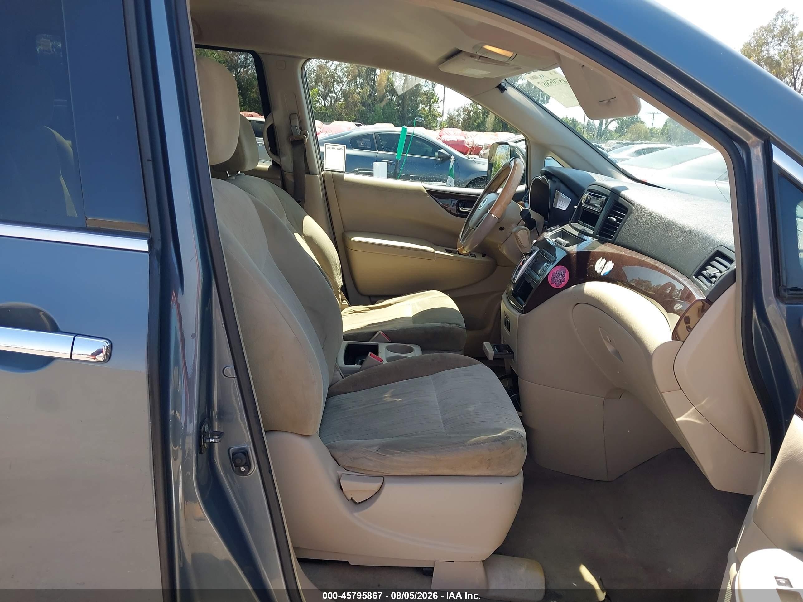 2012 Nissan Quest S Gray vin: JN8AE2KPXC9041249