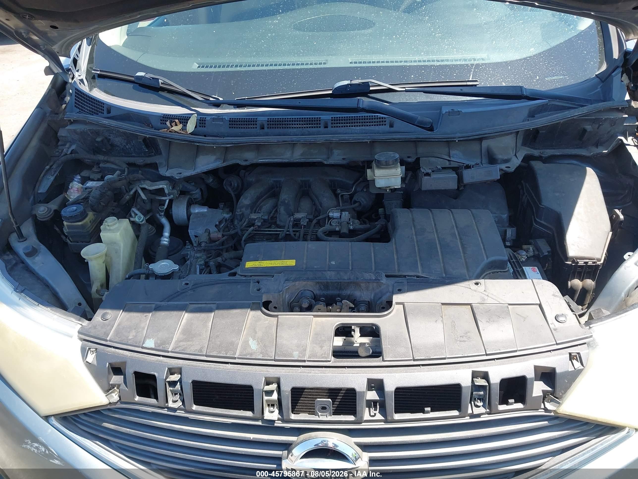 2012 Nissan Quest S Gray vin: JN8AE2KPXC9041249